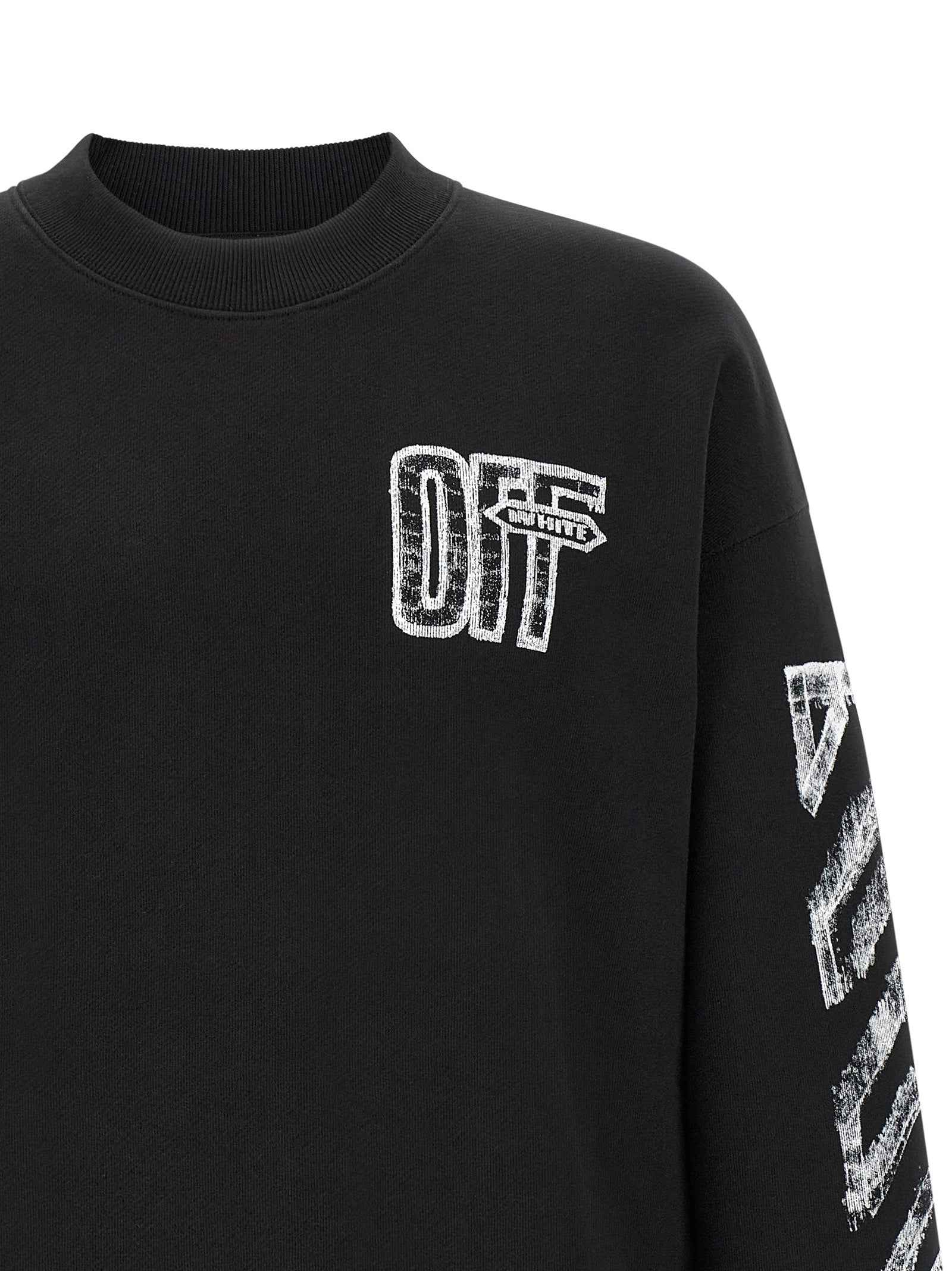Off-White Black Cotton Sweatshirt