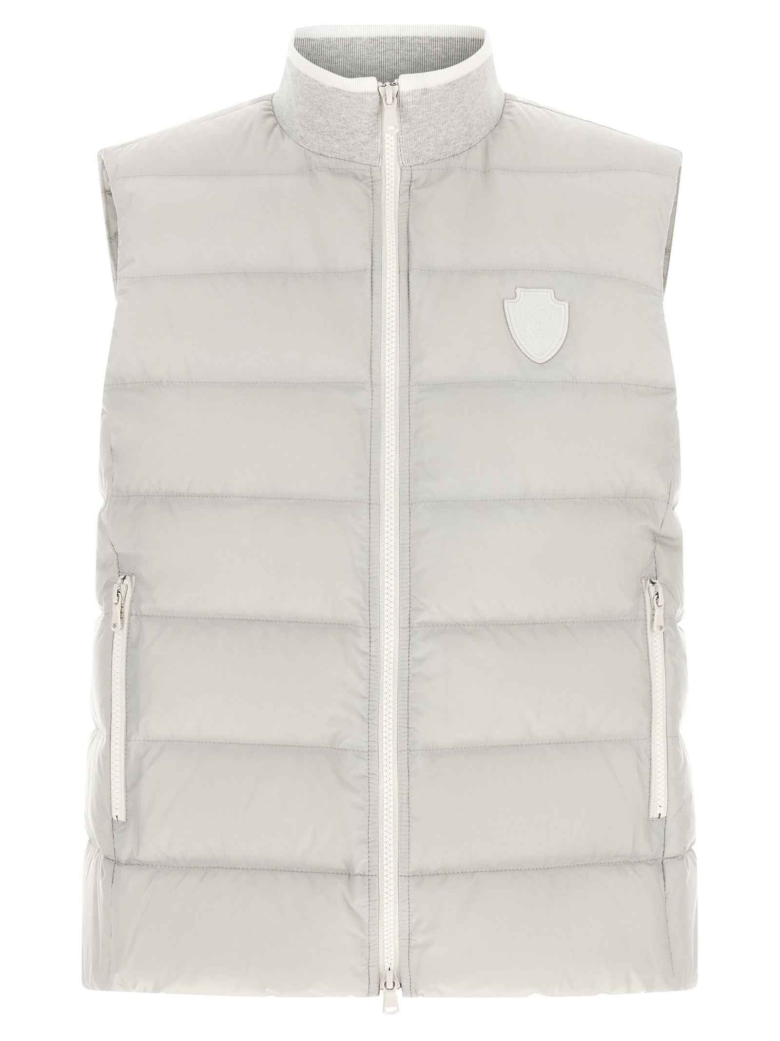 Brunello Cucinelli Gray Polyester Sleeveless Jacket