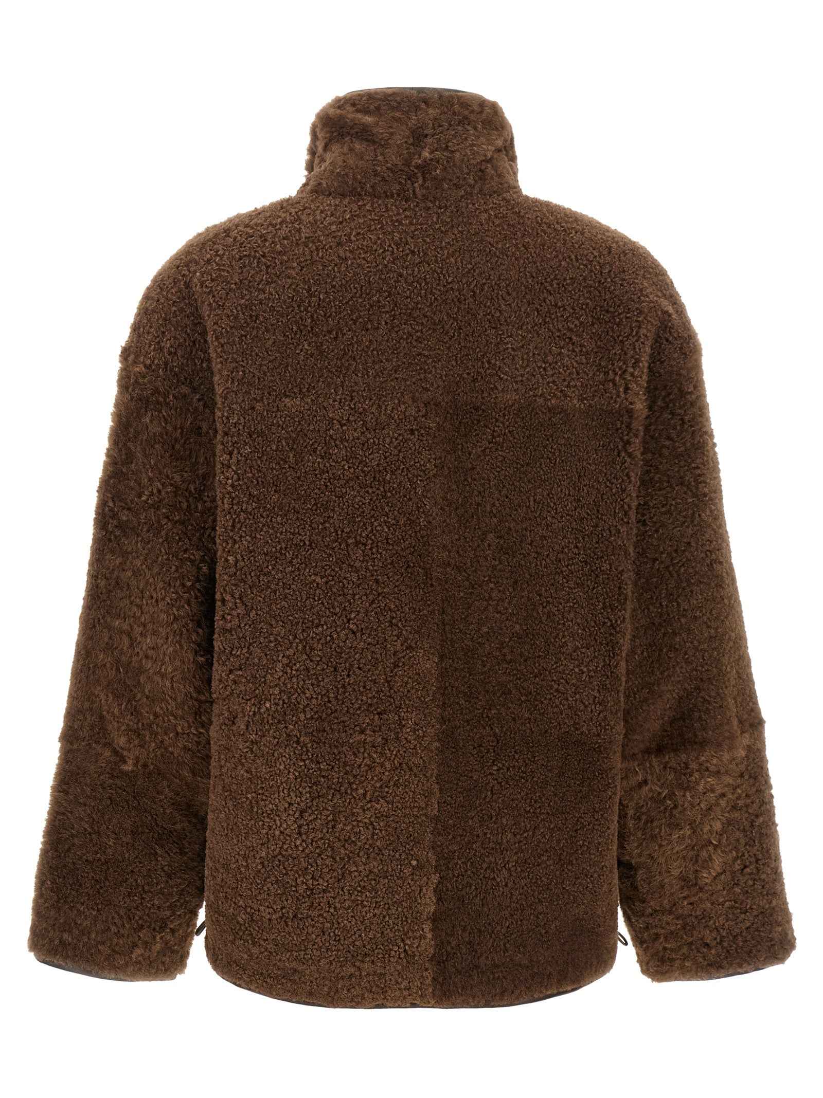 Brunello Cucinelli Brown Lamb Leather Biker Jacket