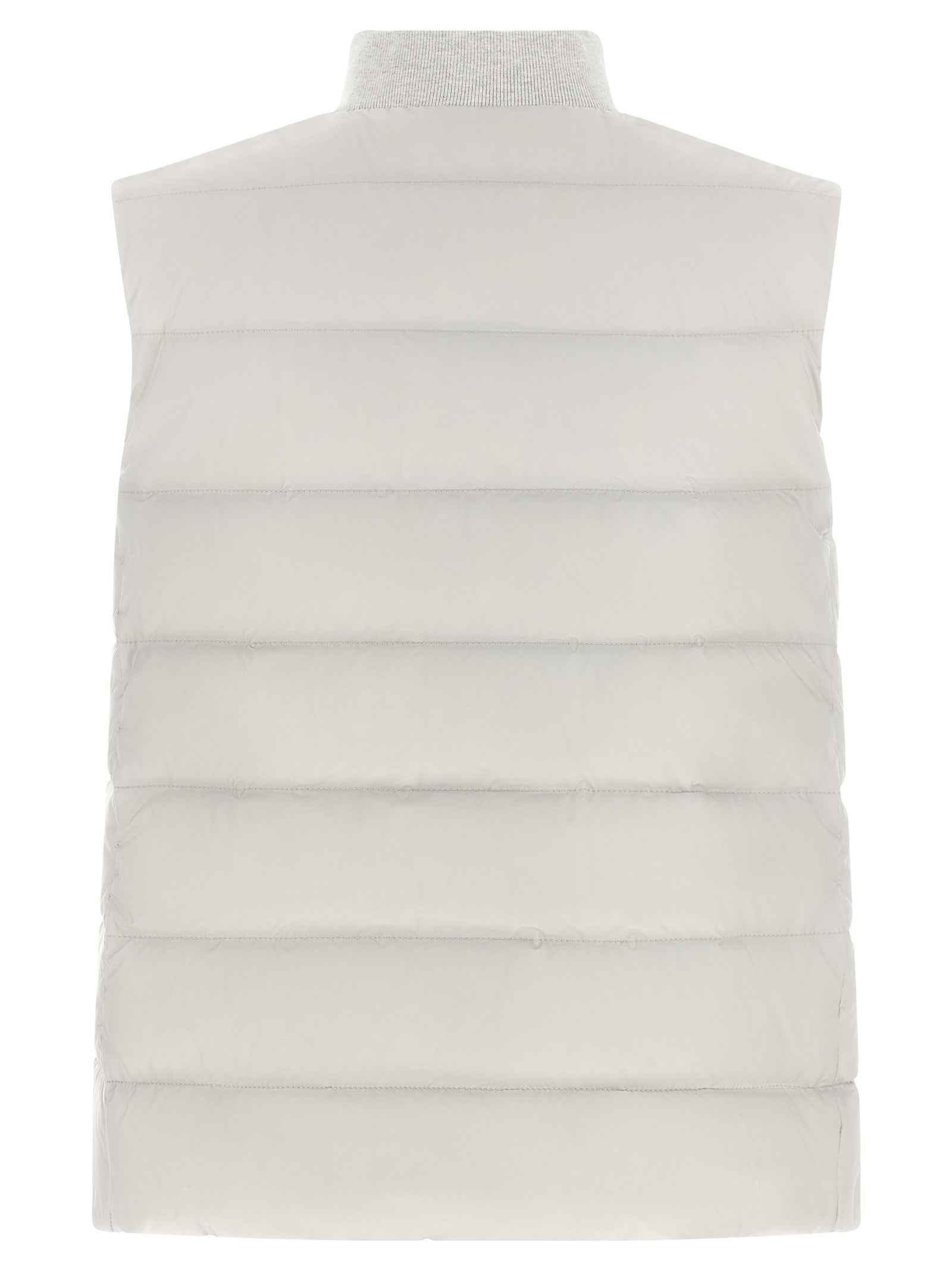Brunello Cucinelli Gray Polyester Sleeveless Jacket