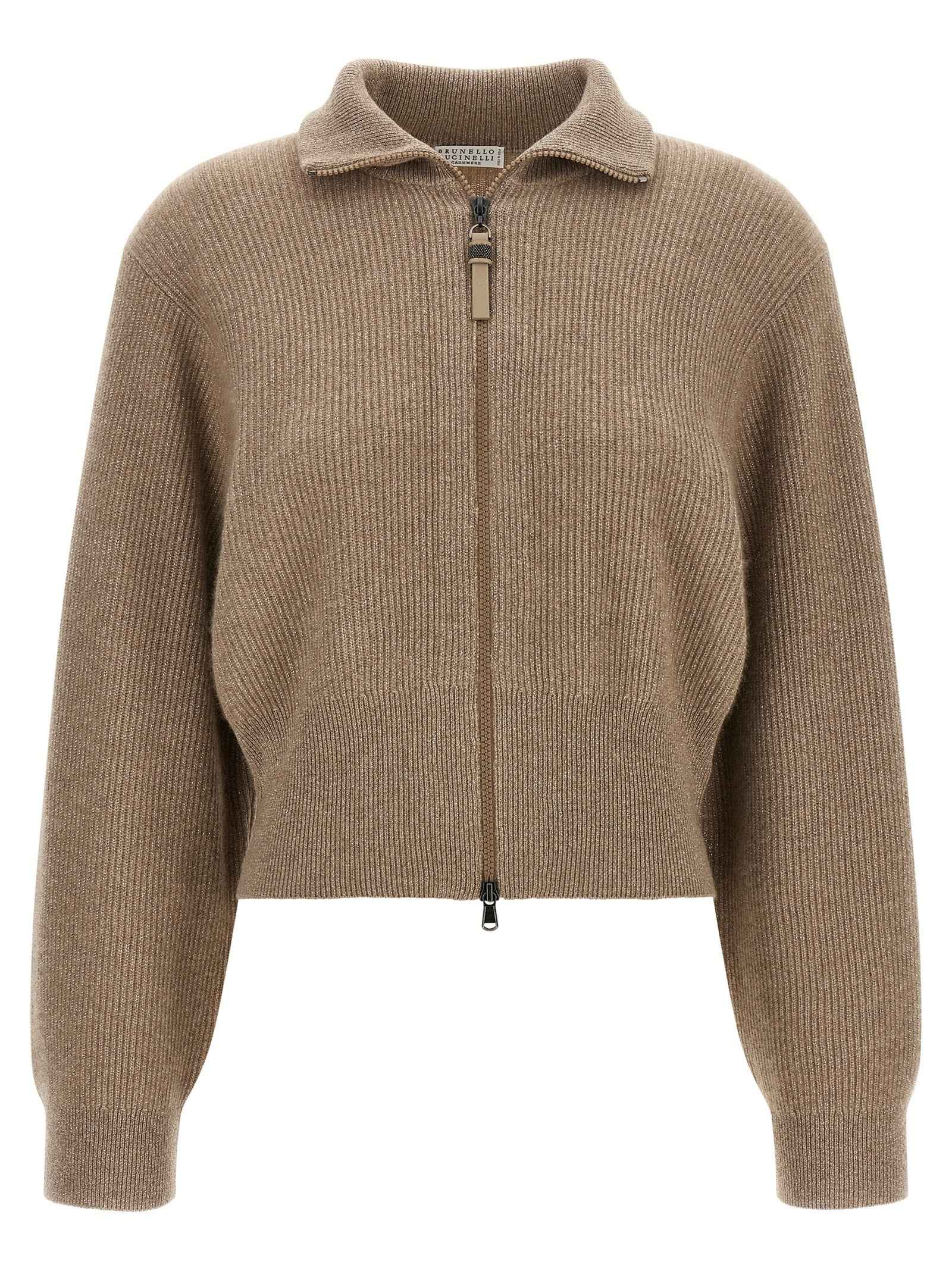 Brunello Cucinelli Brown Cashmere Cardigan