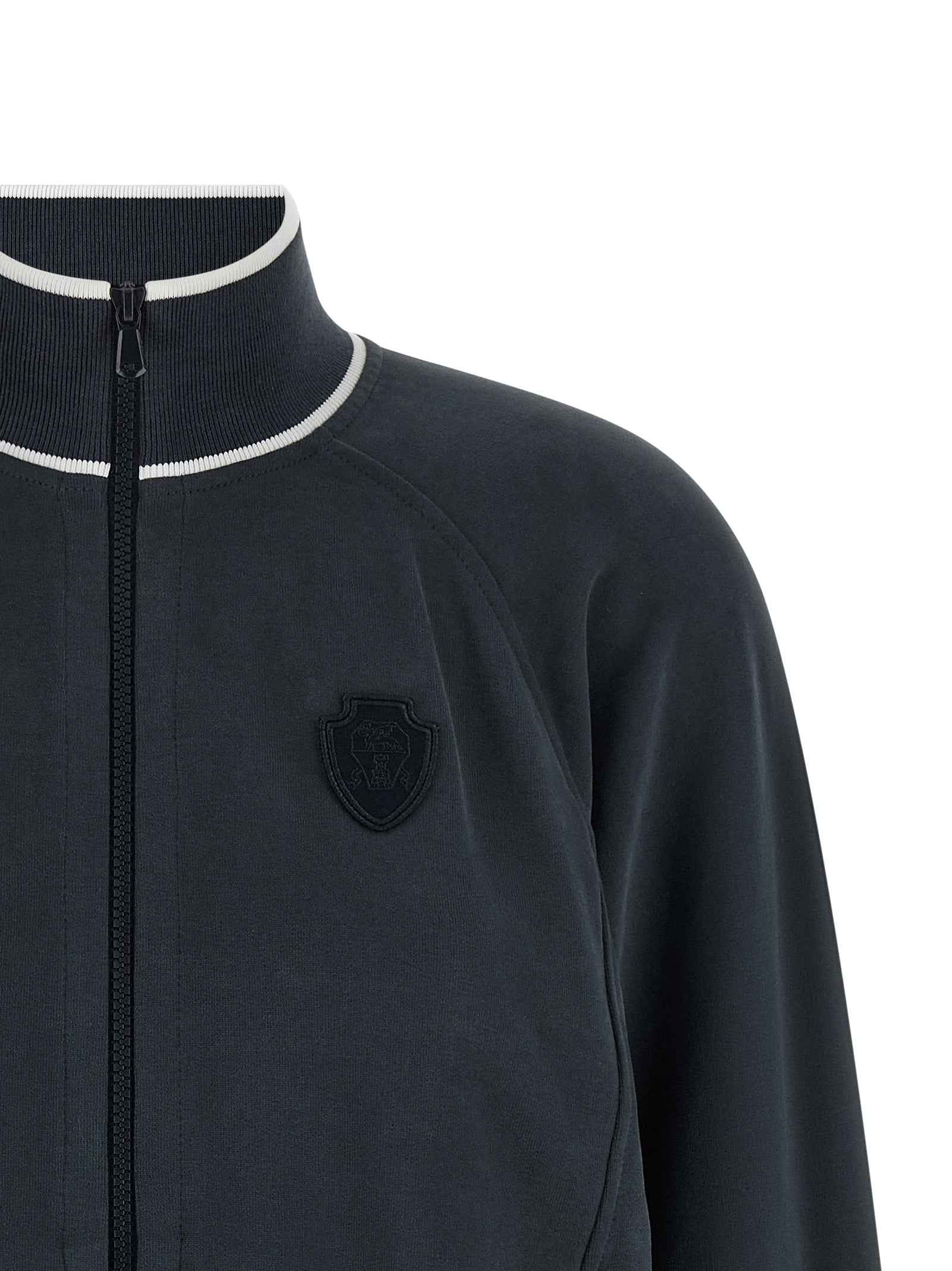 Brunello Cucinelli Blue Cotton Sweatshirt