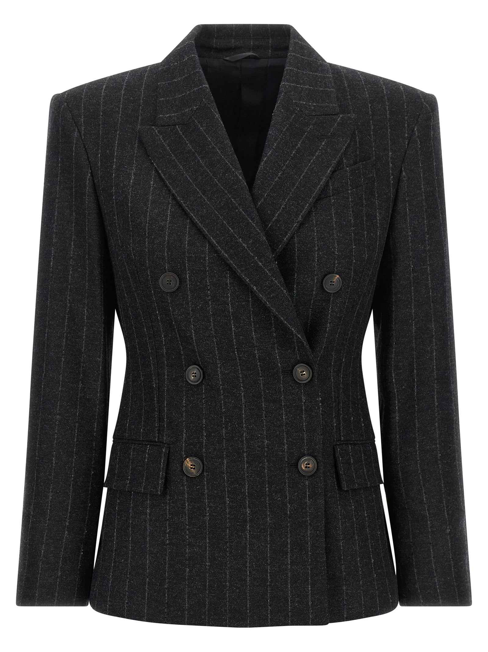 Brunello Cucinelli Gray Virgin Wool Blazer