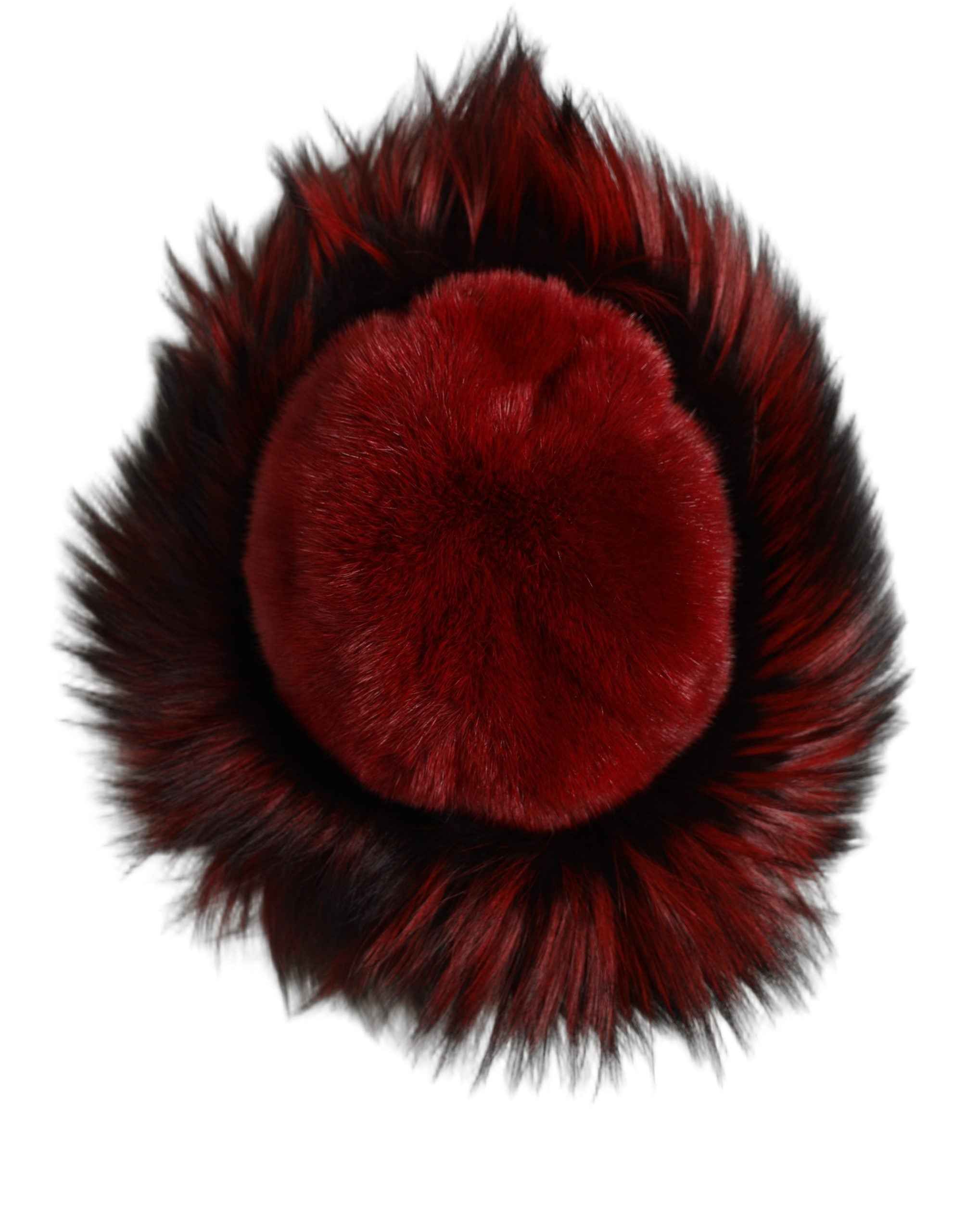 Dolce & Gabbana Red Fox Mink Fur Womens Bucket Capello Hat