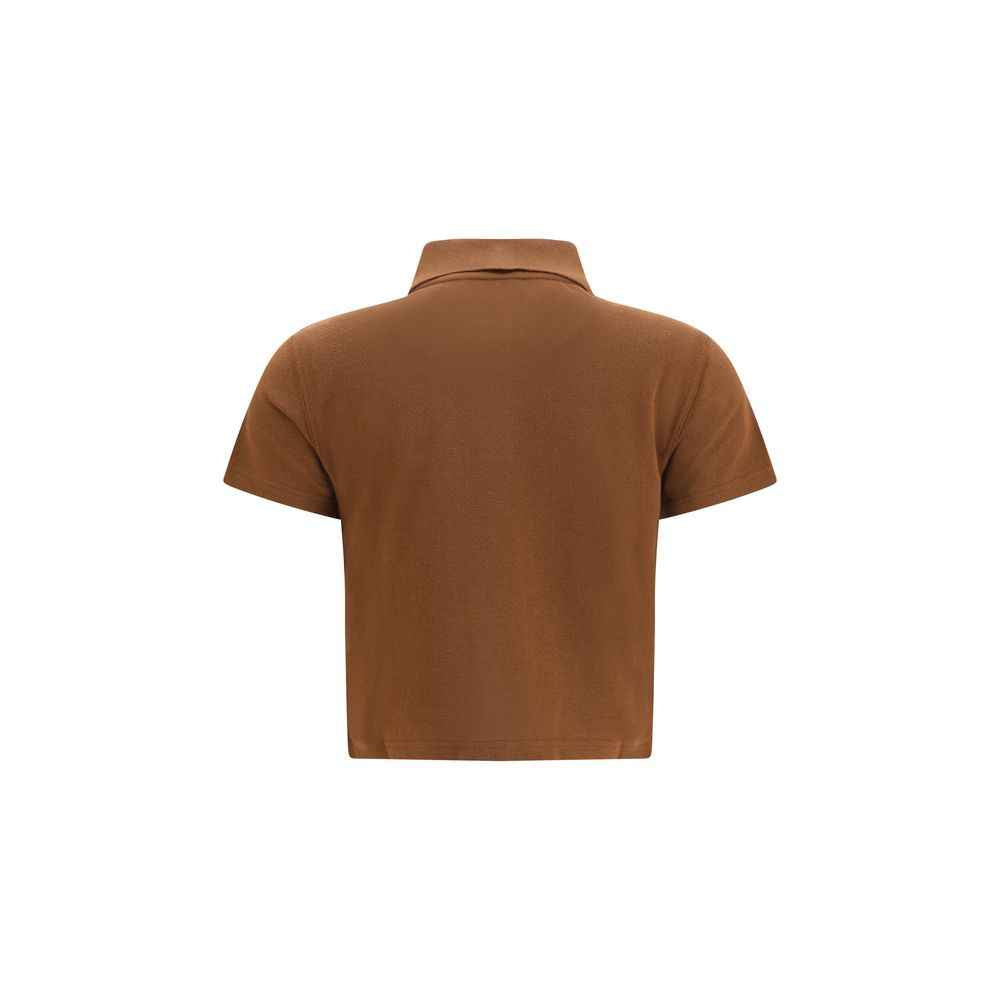 Saint Laurent Brown Cotton Polo Shirt