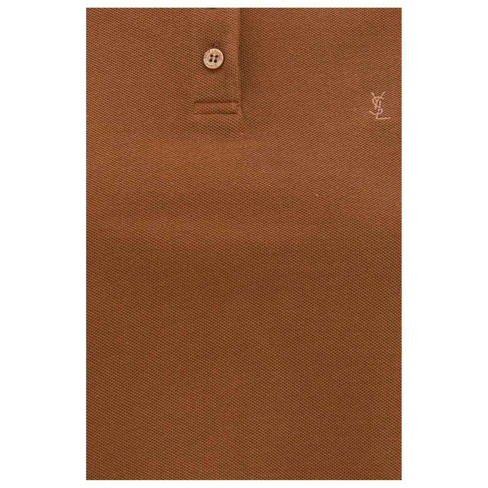Saint Laurent Brown Cotton Polo Shirt