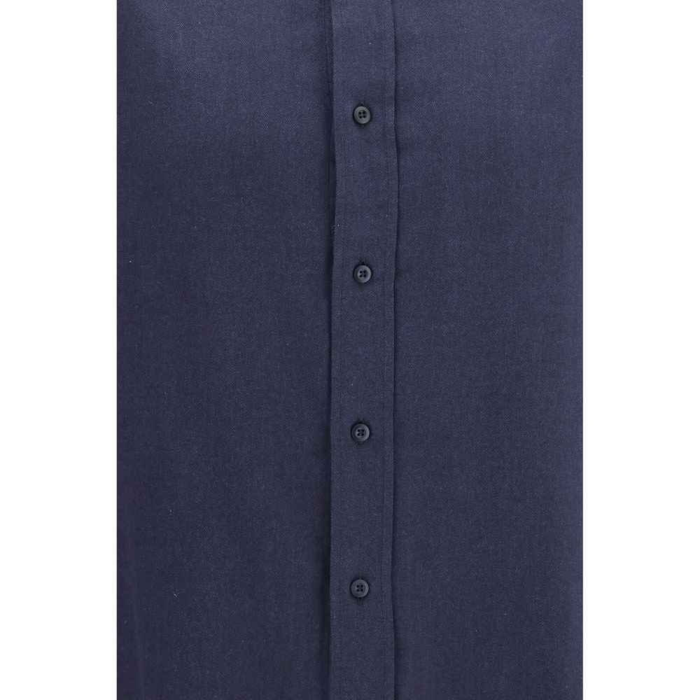 Brunello Cucinelli Blue Cotton Dress Shirt