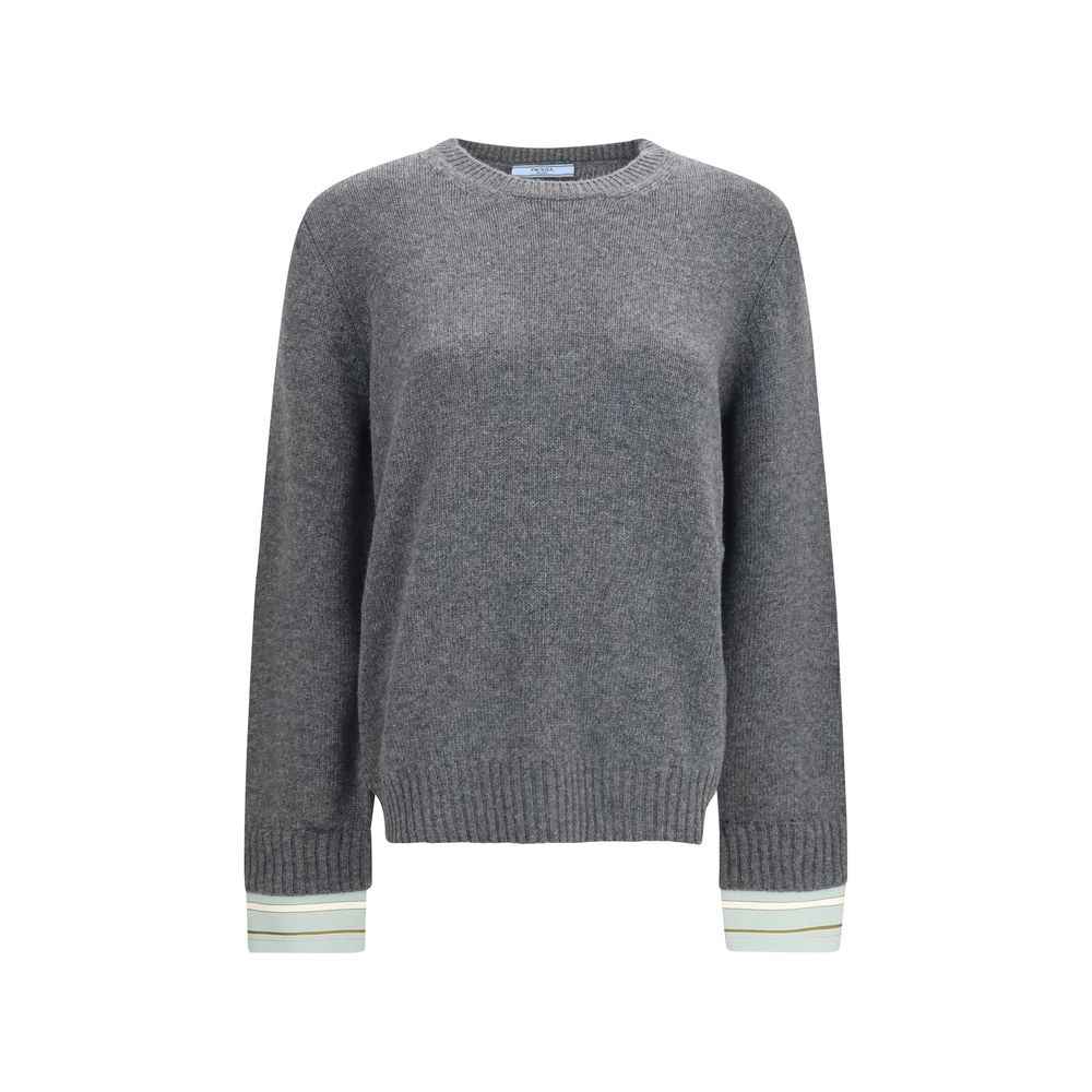 Prada Gray Wool Oves Aries Sweatshirt