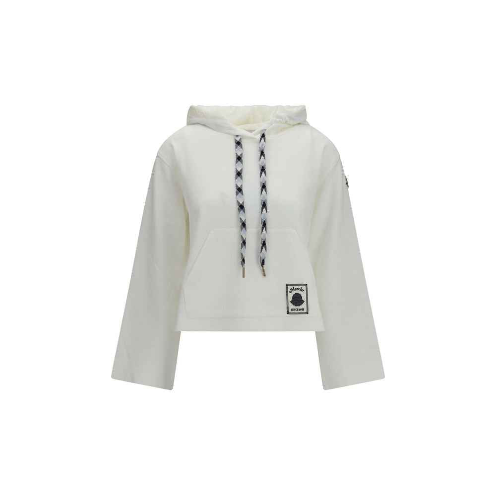 Moncler White Cotton Sweatshirt