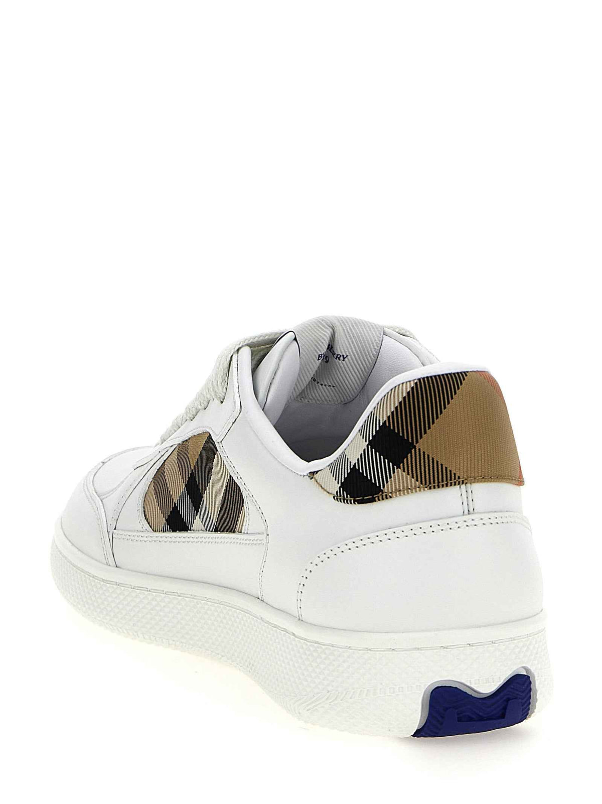 Burberry Beige Leather Low Top Sneakers