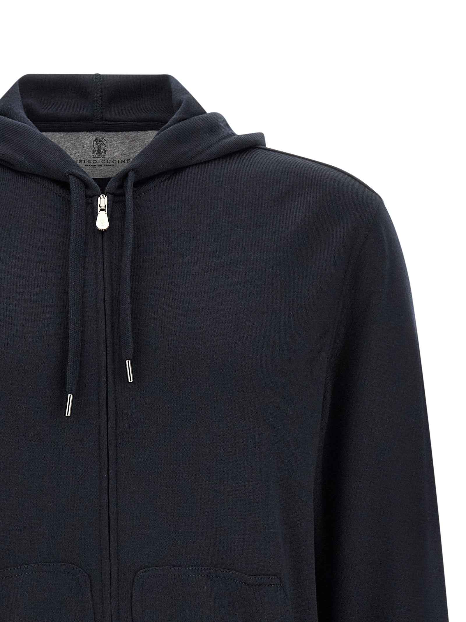 Brunello Cucinelli Blue Cashmere Sweatshirt