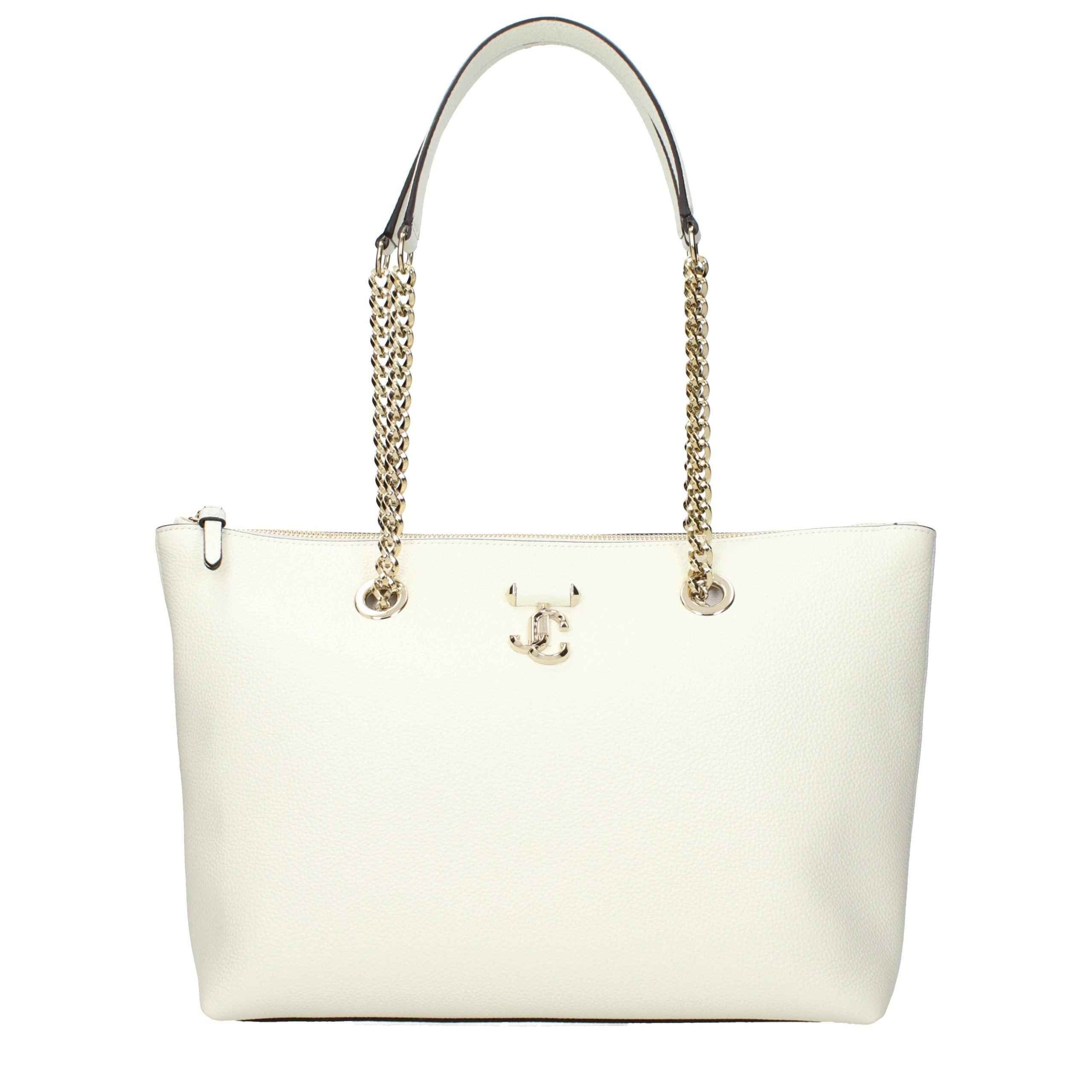 Jimmy Choo White Leather Shoulder Bag