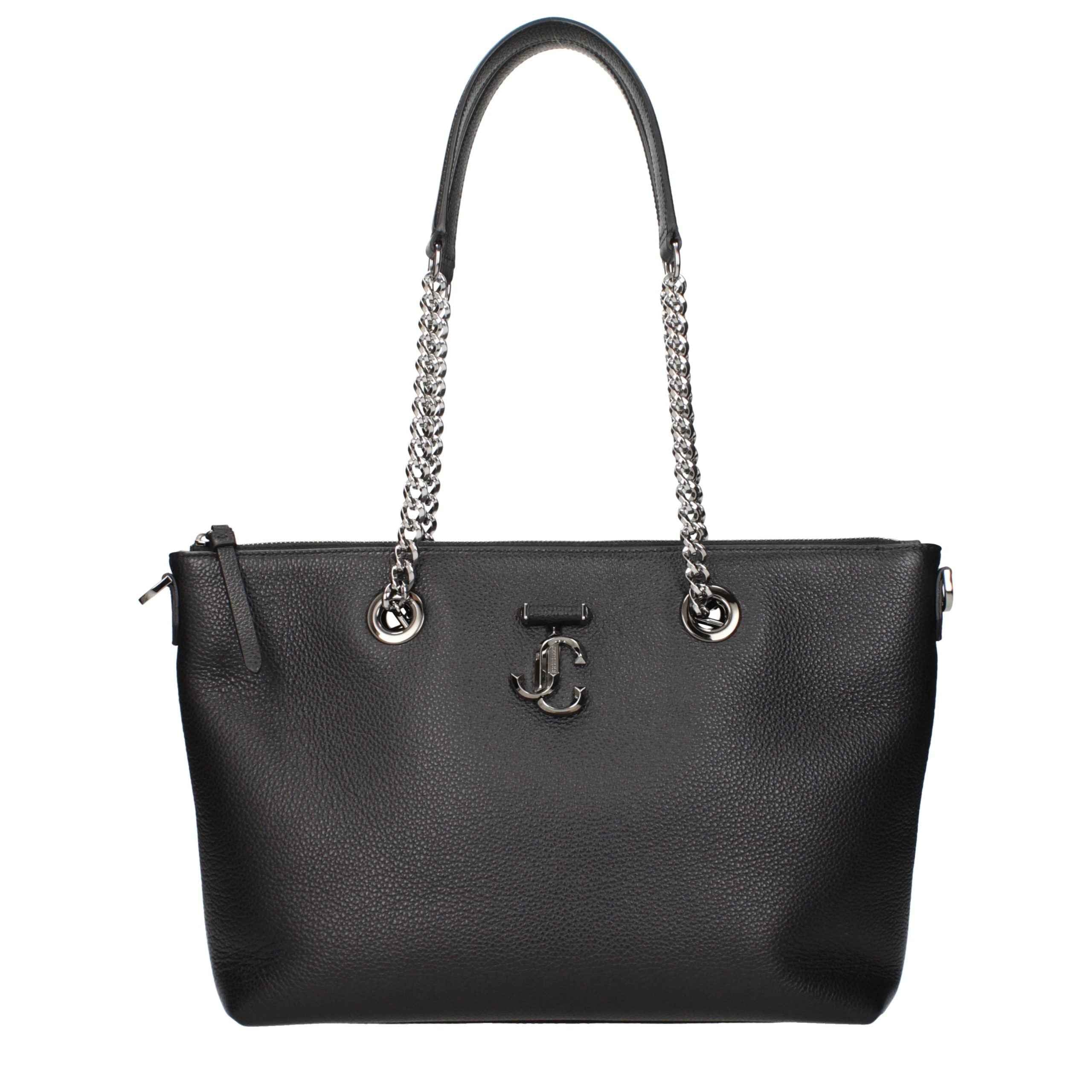 Jimmy Choo Black Leather Shoulder Bag