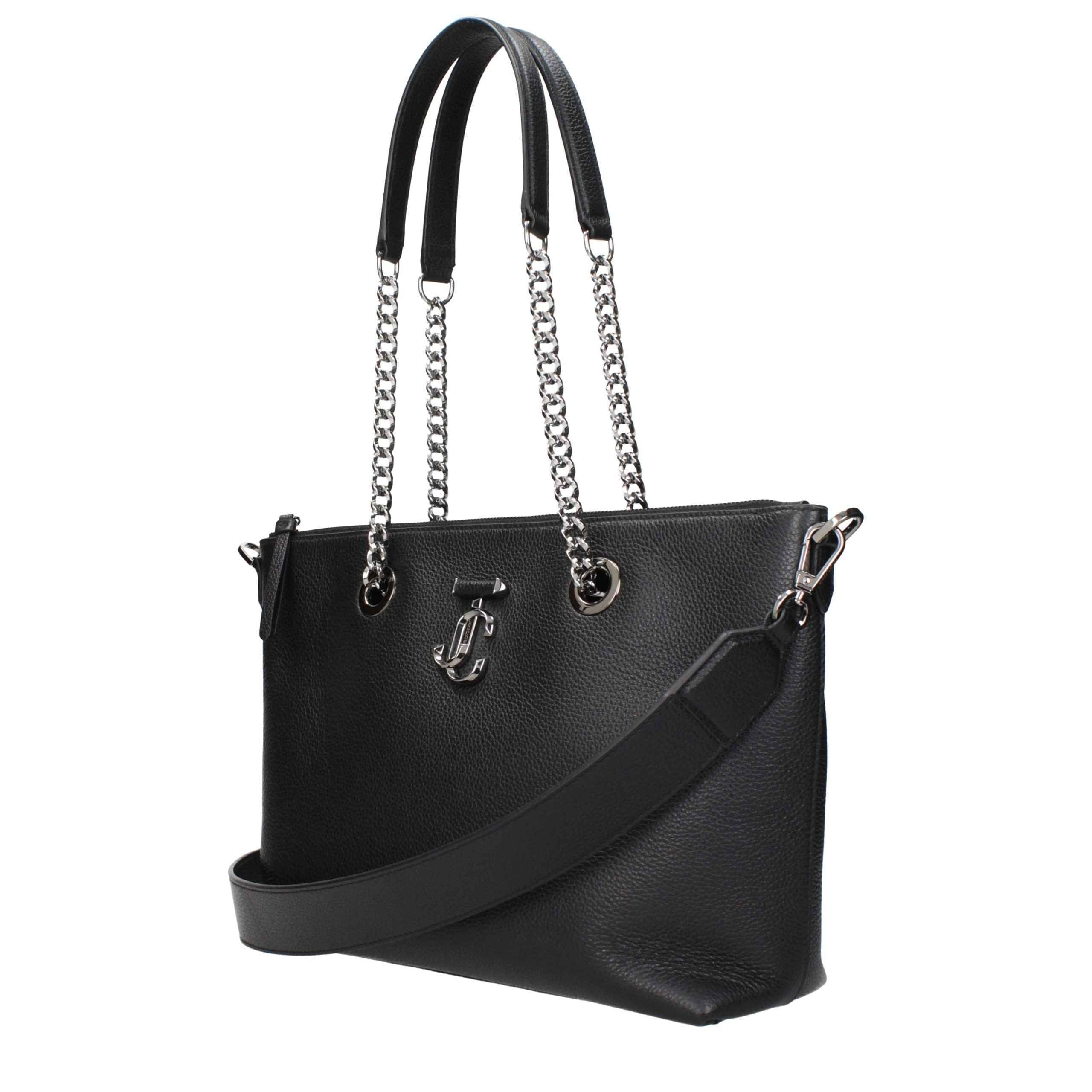 Jimmy Choo Black Leather Shoulder Bag