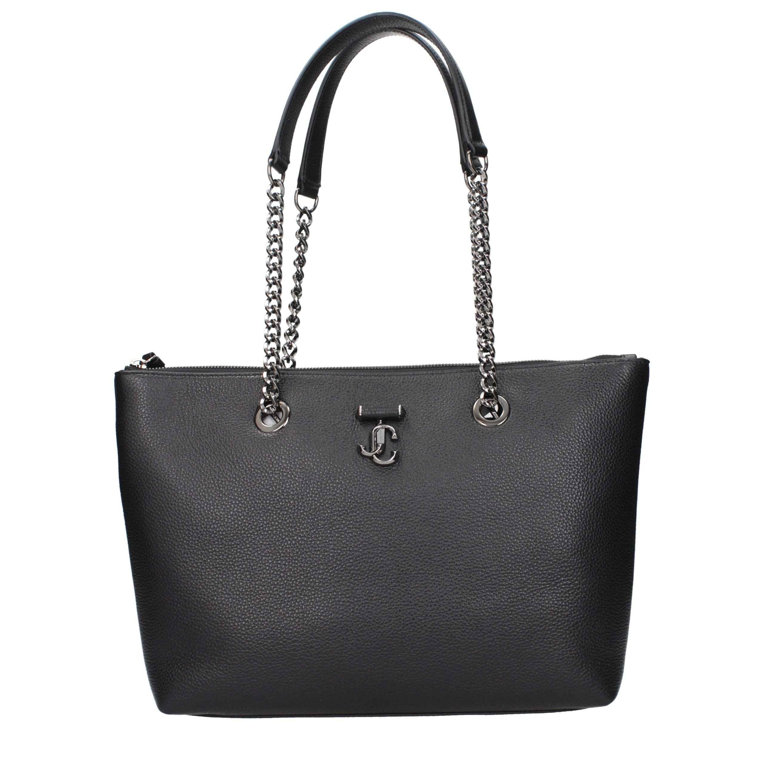 Jimmy Choo Black Leather Shoulder Bag