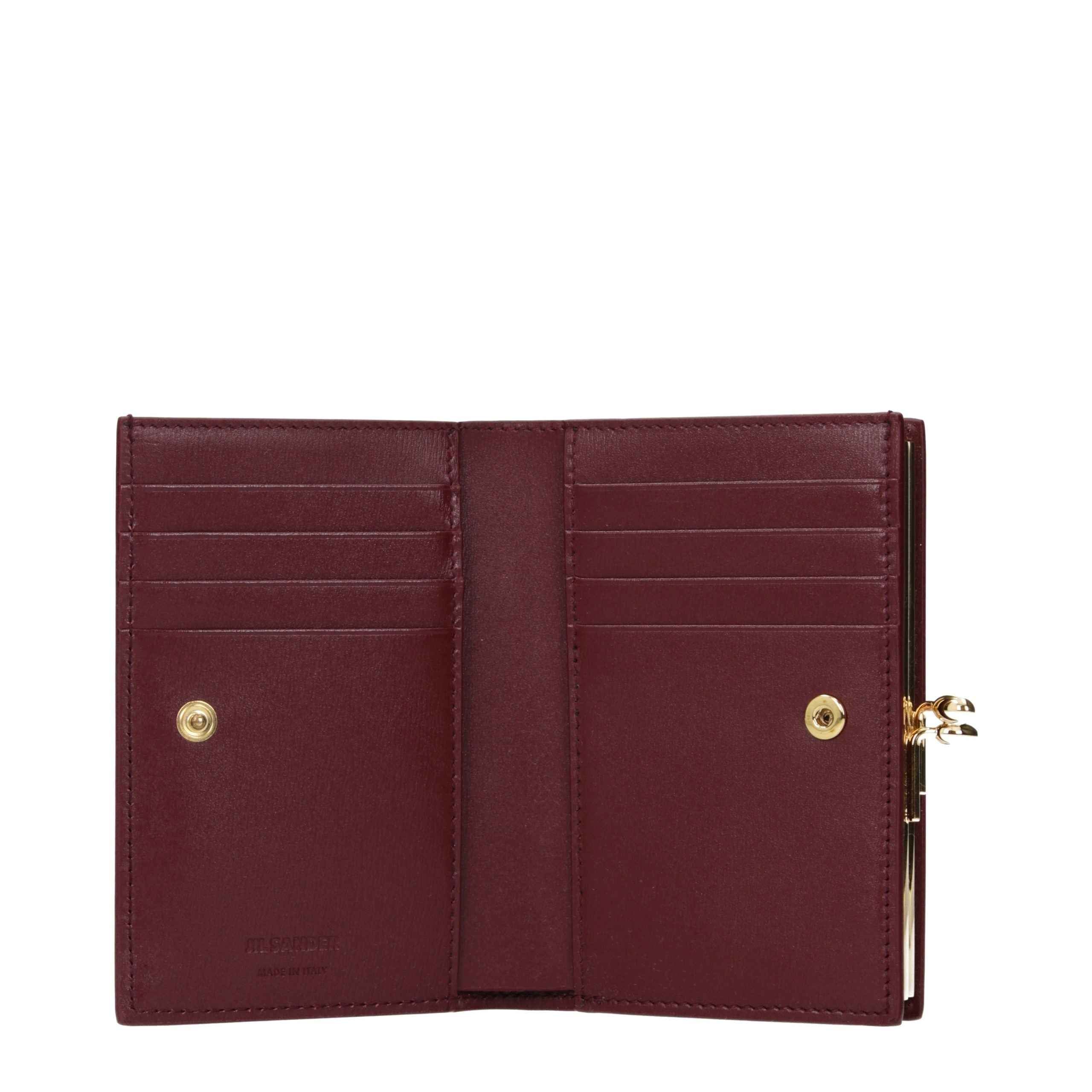 Jil Sander Red Leather Wallet