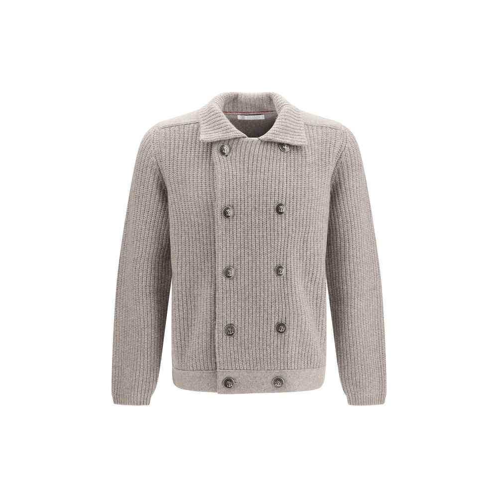 Brunello Cucinelli Gray Cashmere Cardigan