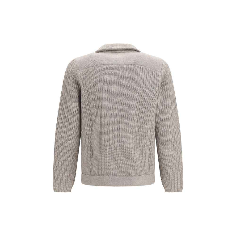 Brunello Cucinelli Gray Cashmere Cardigan