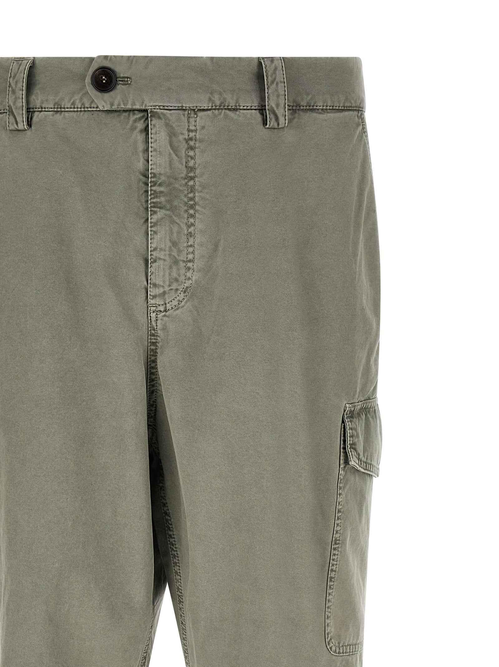 Brunello Cucinelli Bicolor Cotton Cargo Pants