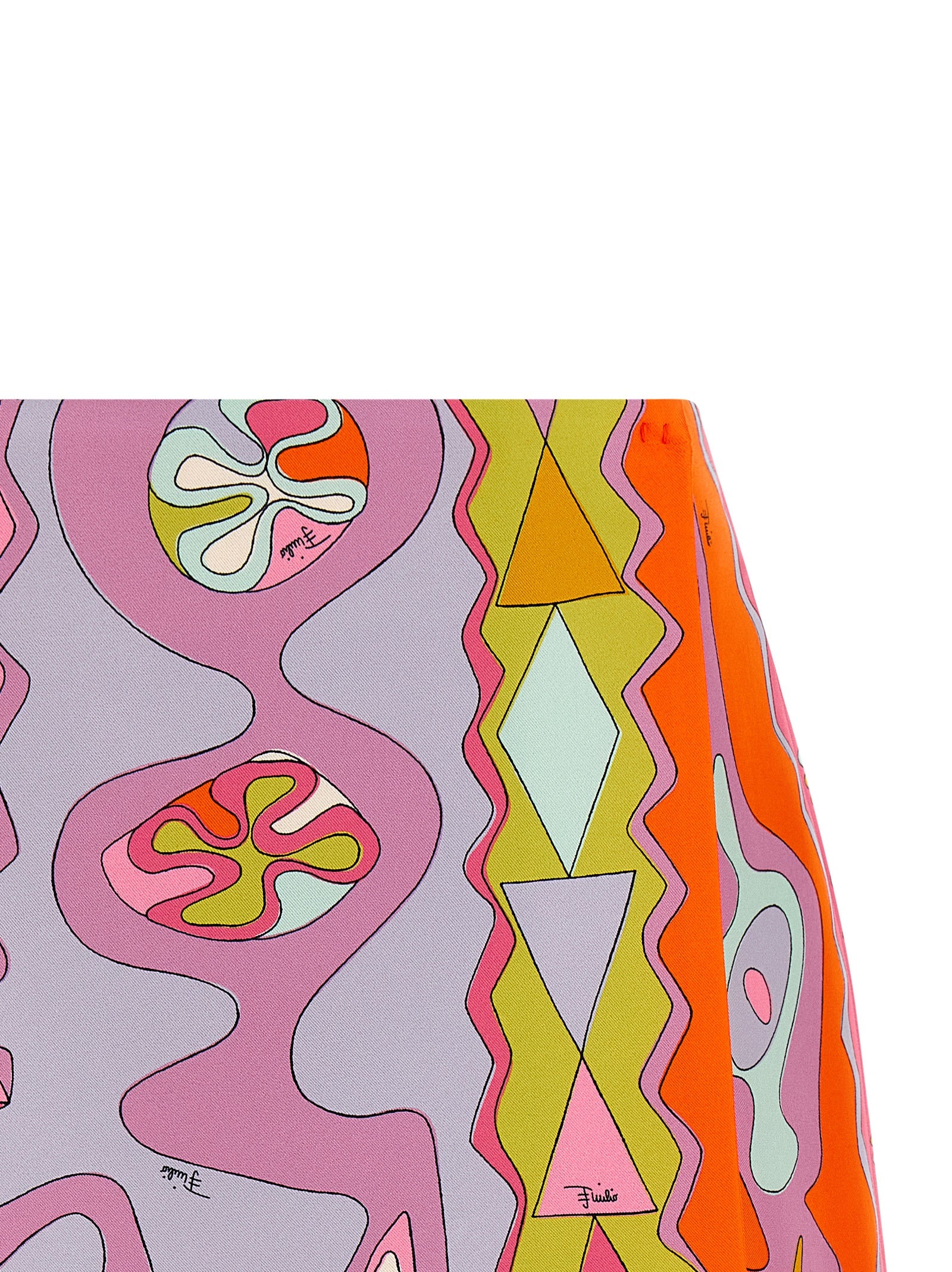 Emilio Pucci Multicolor Silk Long Skirt