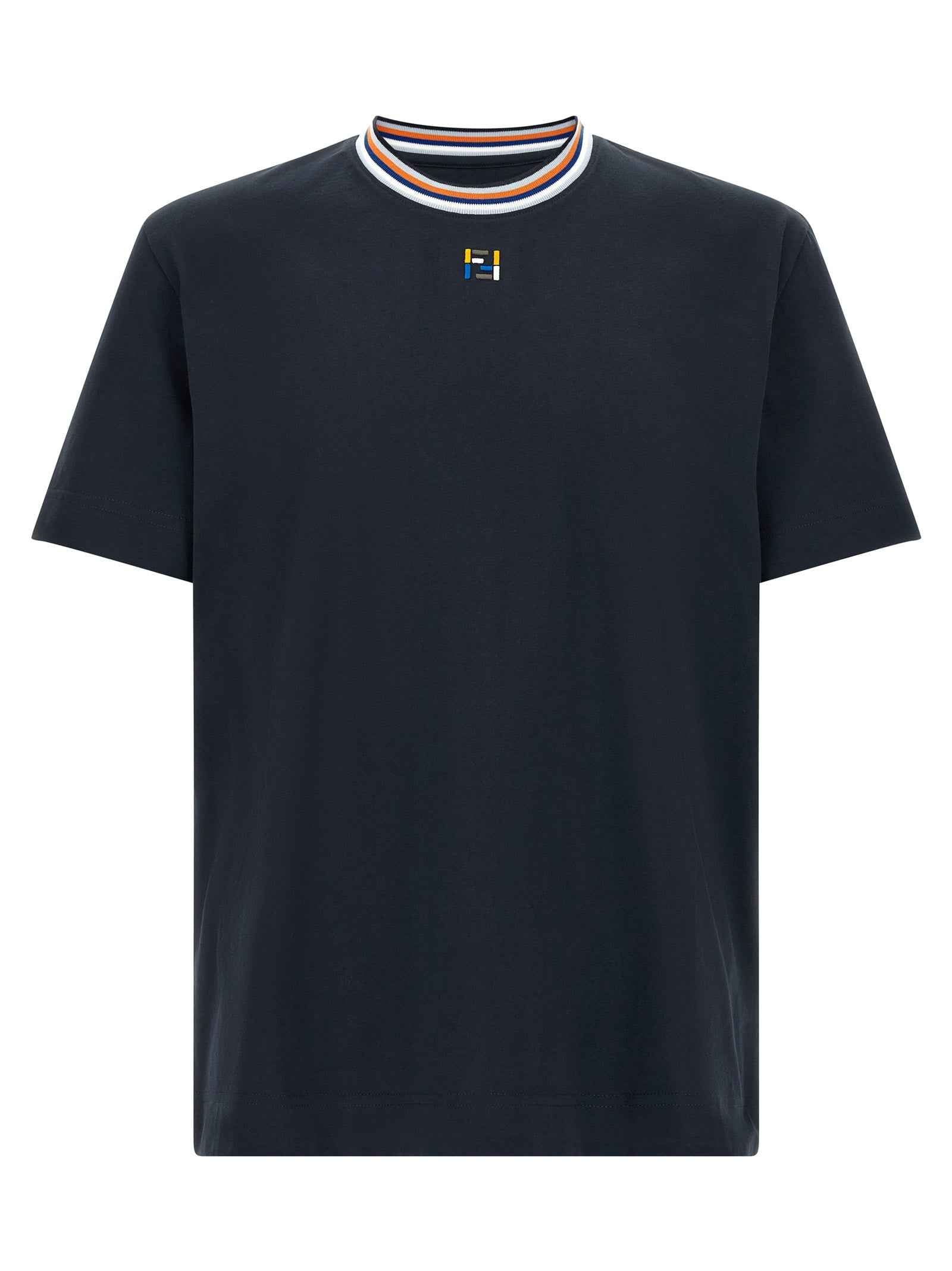 Fendi Blue Cotton T-Shirt