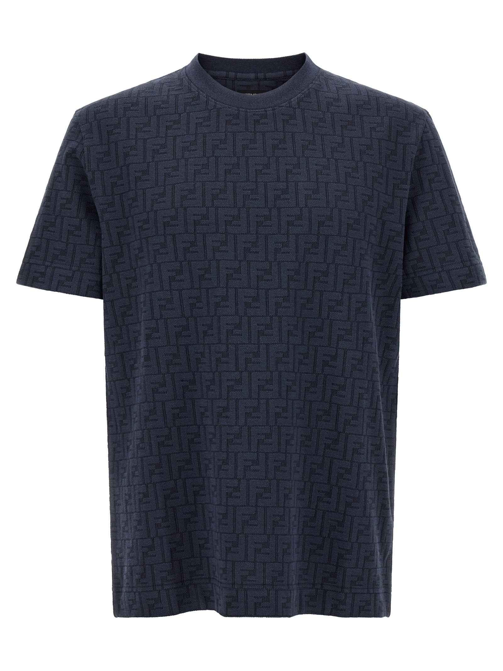Fendi Blue Cotton T-Shirt
