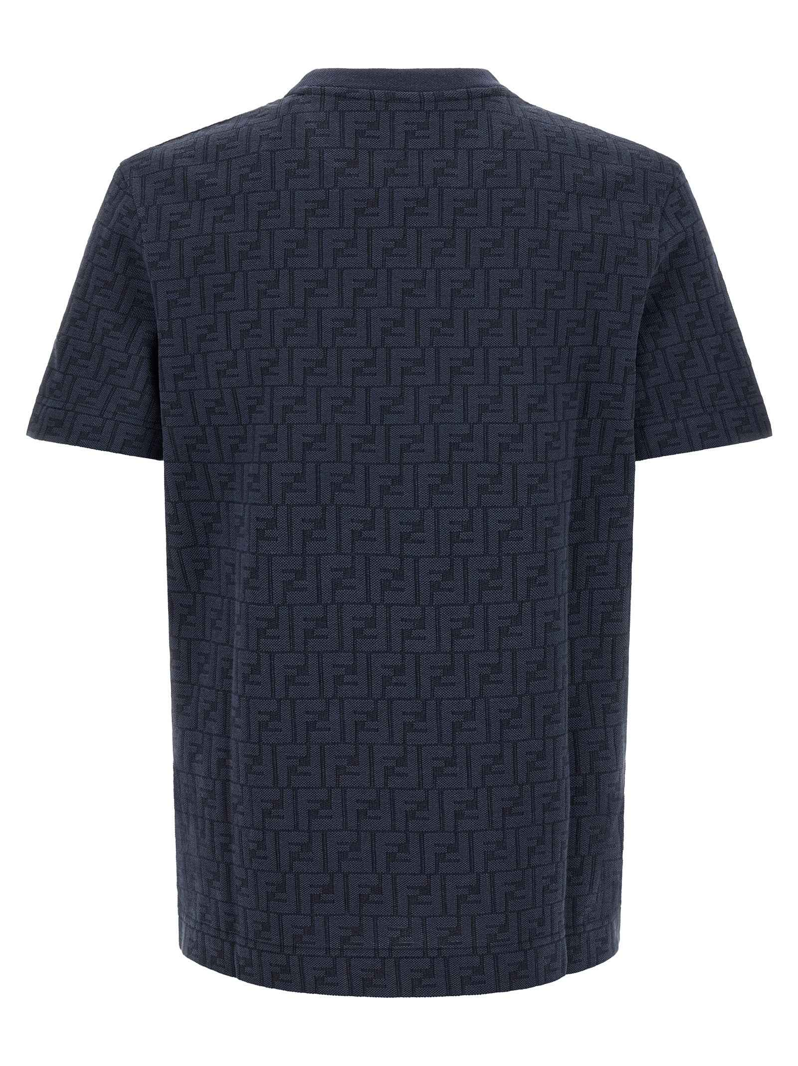 Fendi Blue Cotton T-Shirt