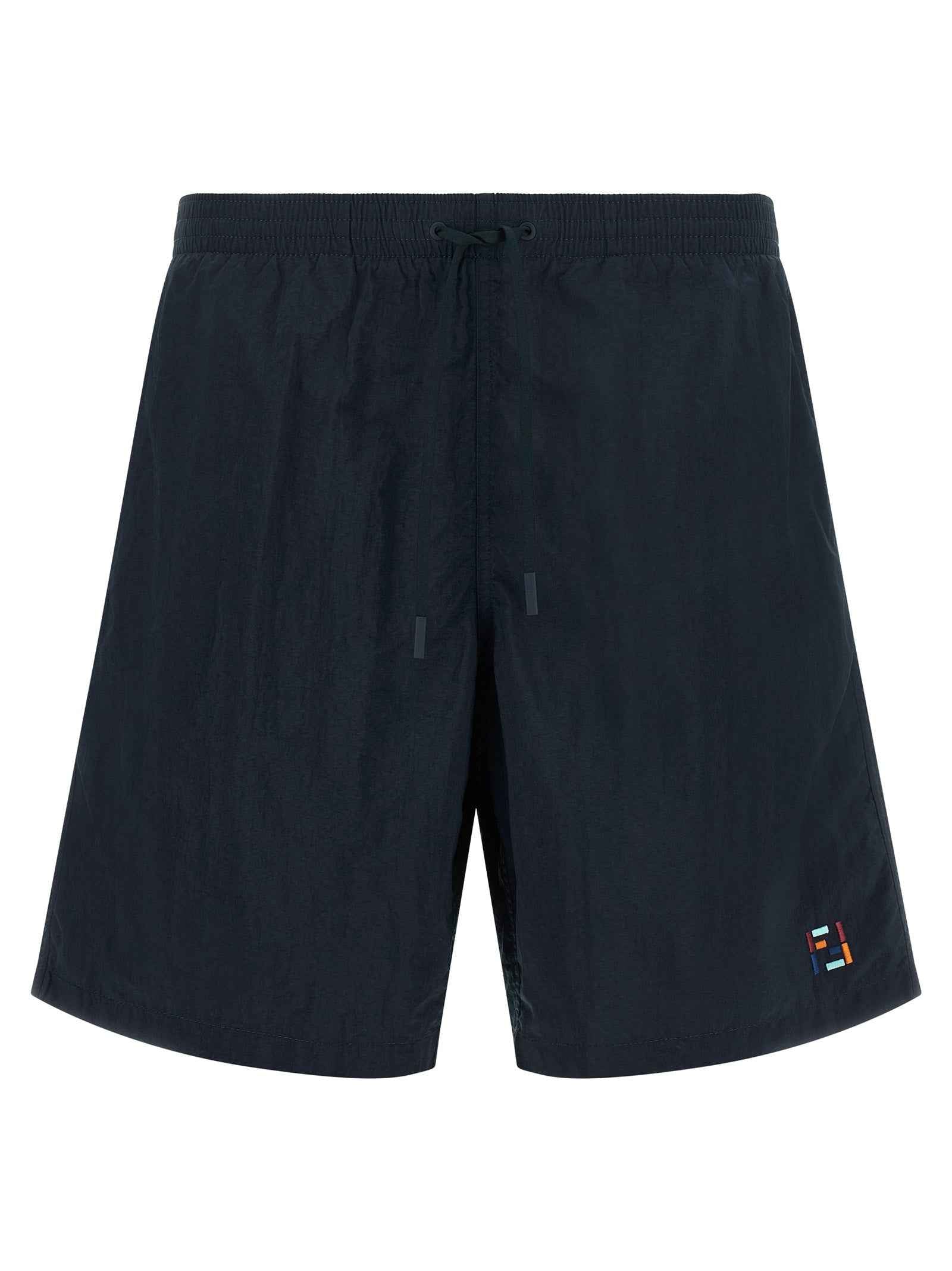 Fendi Blue Polyamide Swim Shorts