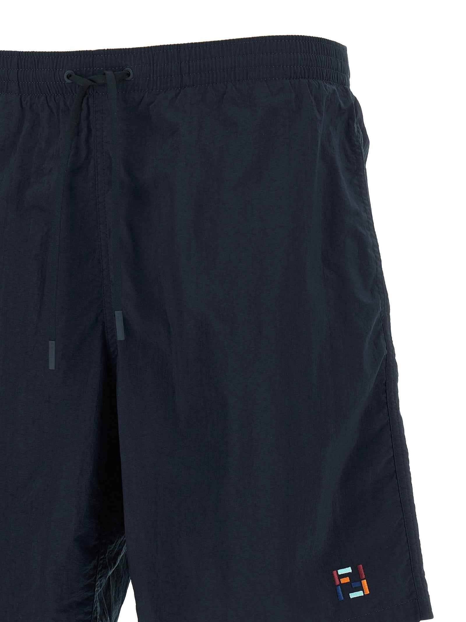 Fendi Blue Polyamide Swim Shorts