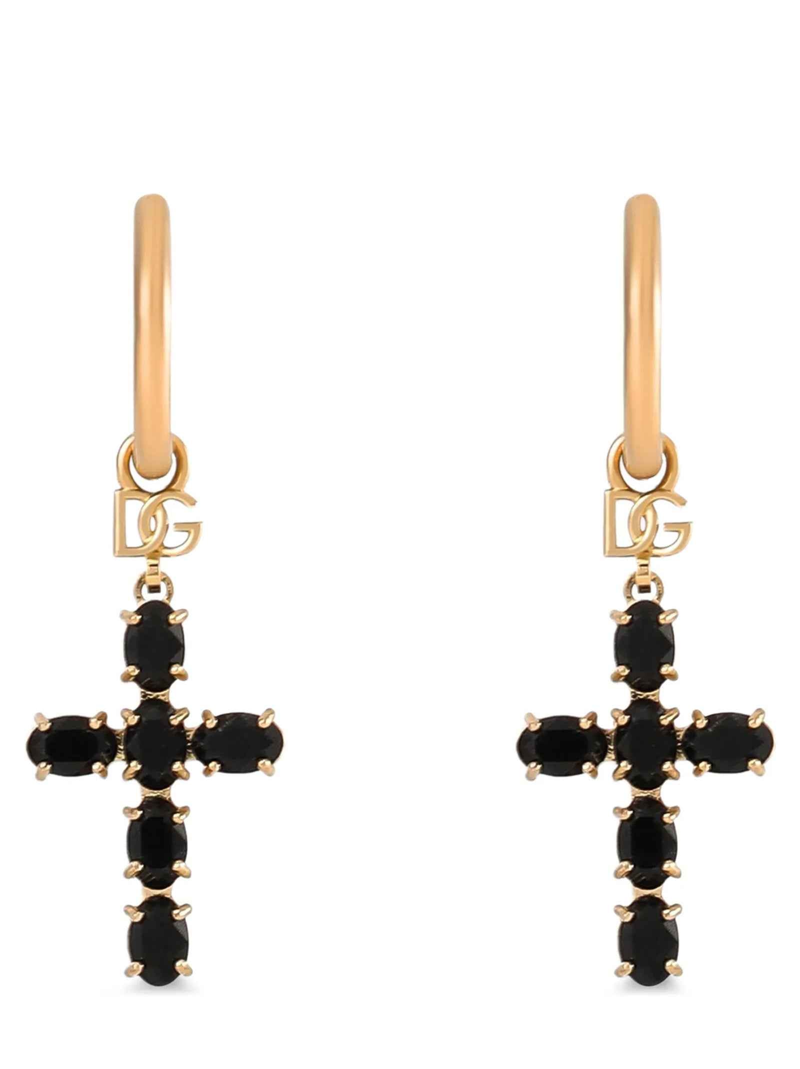 Dolce & Gabbana Black Brass Earrings
