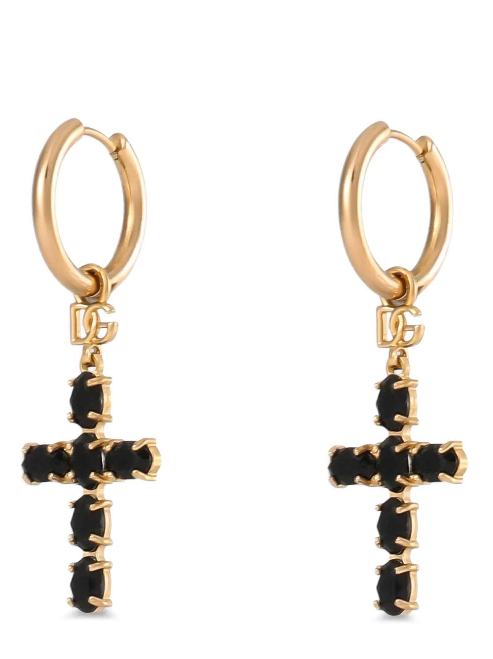 Dolce & Gabbana Black Brass Earrings
