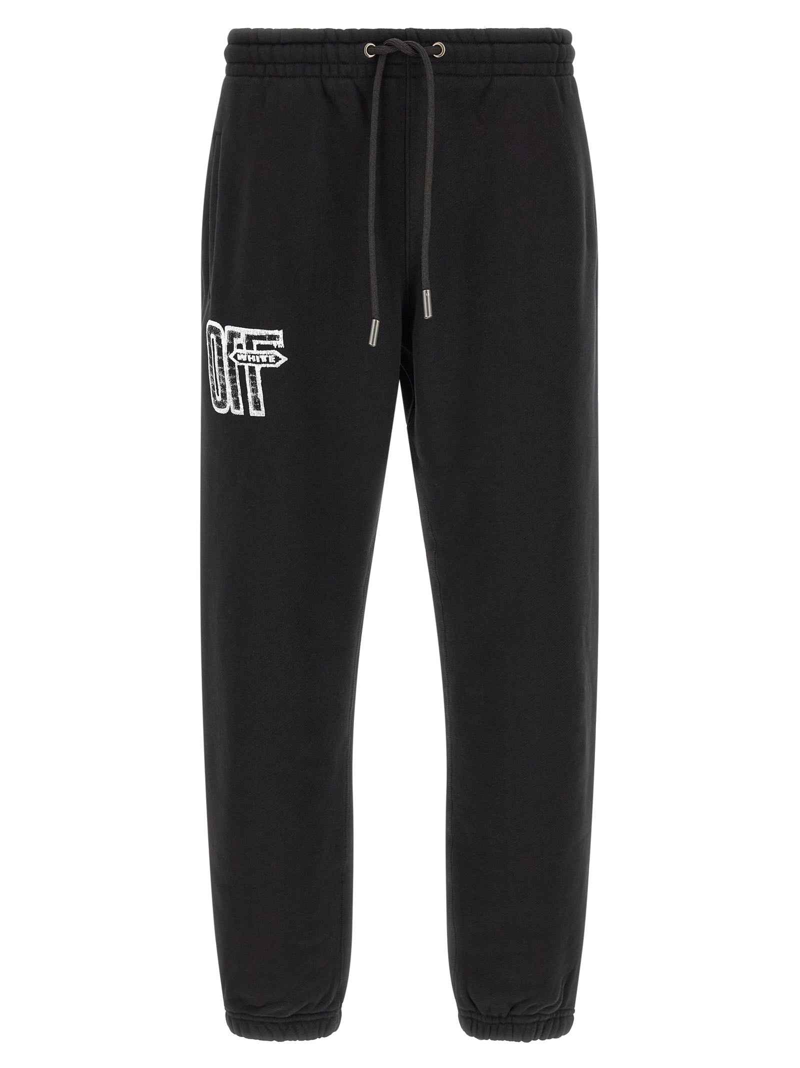 Off-White Black Cotton Joggers (Workout Pants)