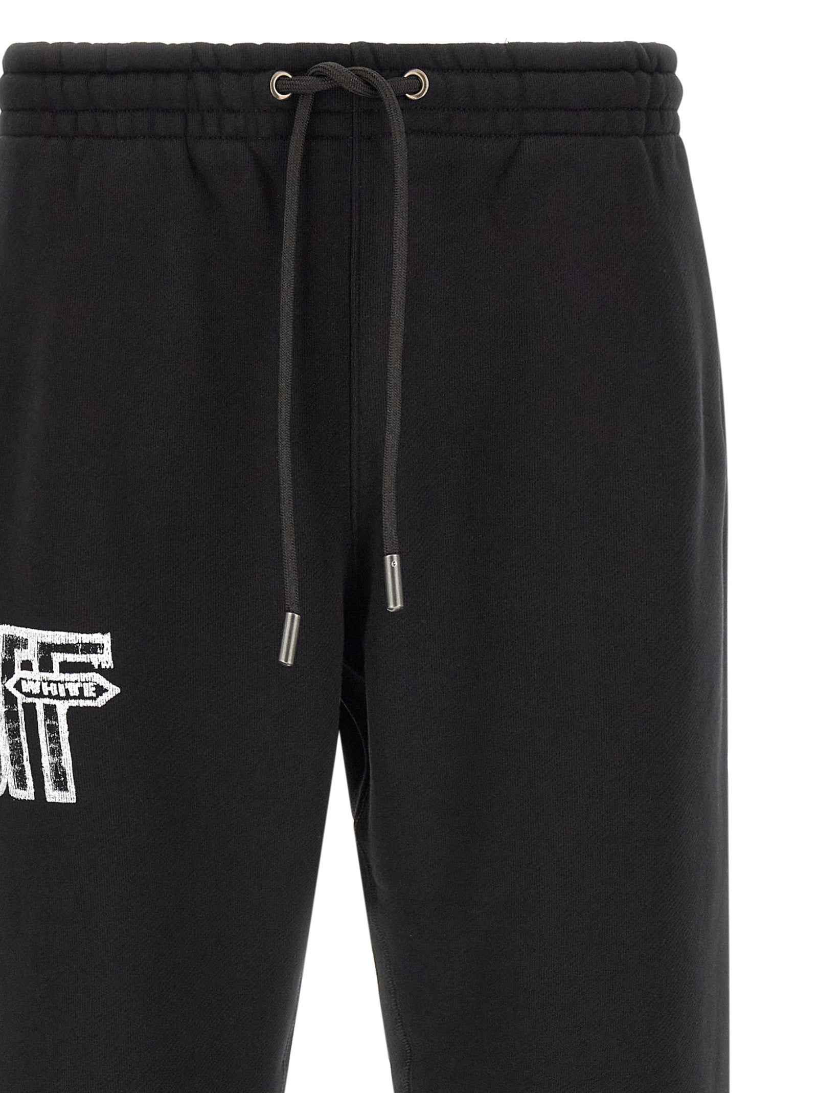 Off-White Black Cotton Joggers (Workout Pants)