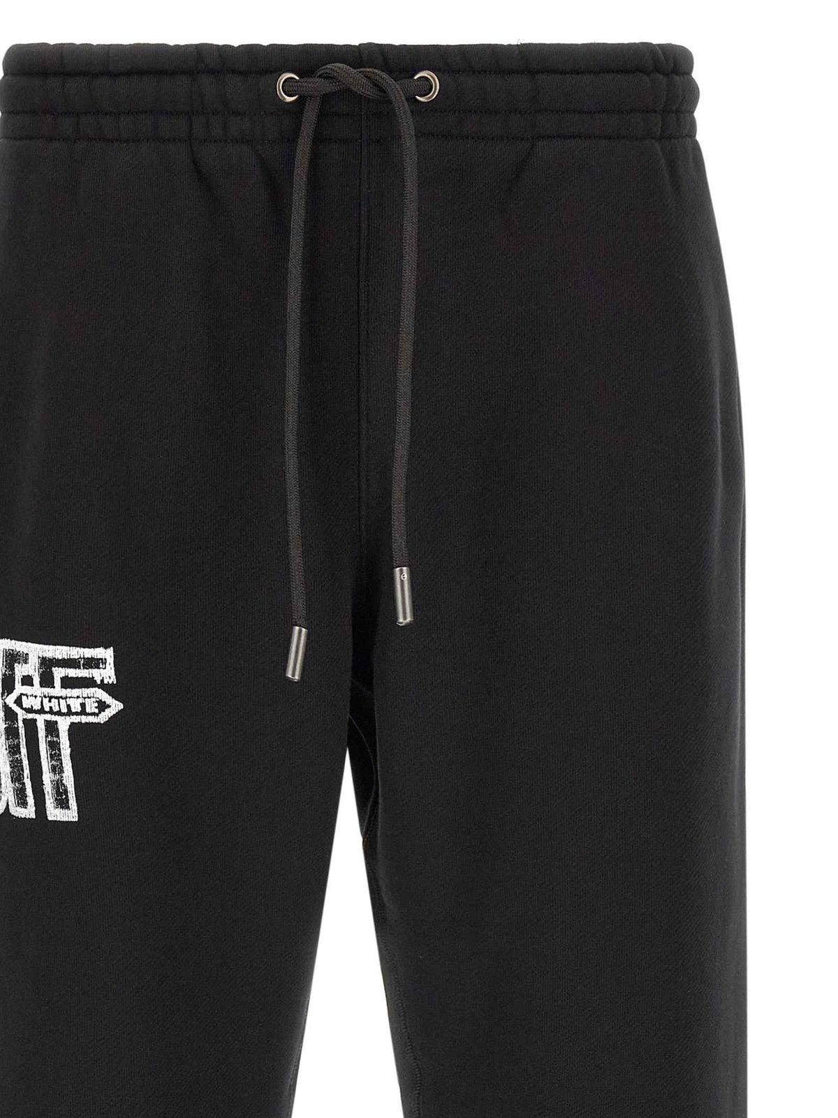 Off-White Black Cotton Joggers (Workout Pants)