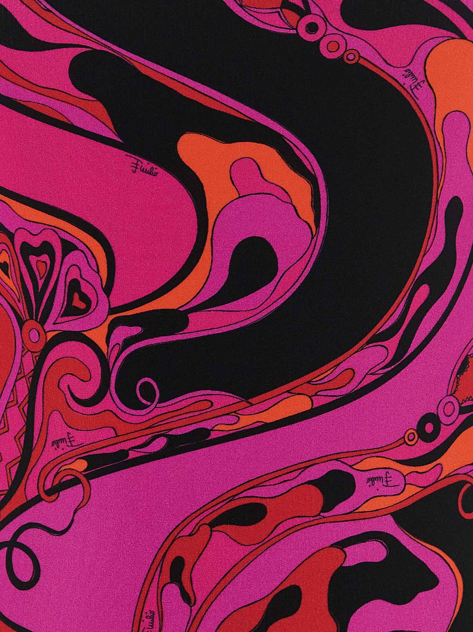 Emilio Pucci Fuchsia Polyamide One-Piece Swimsuit