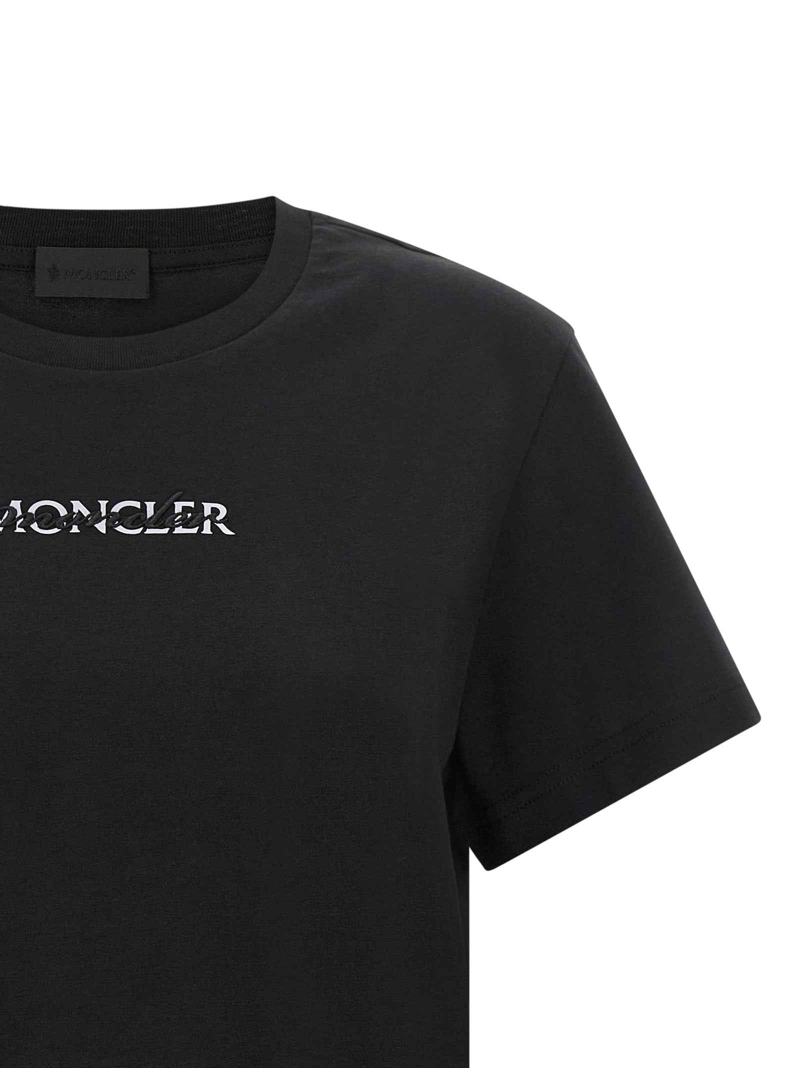 Moncler Black Cotton T-Shirt