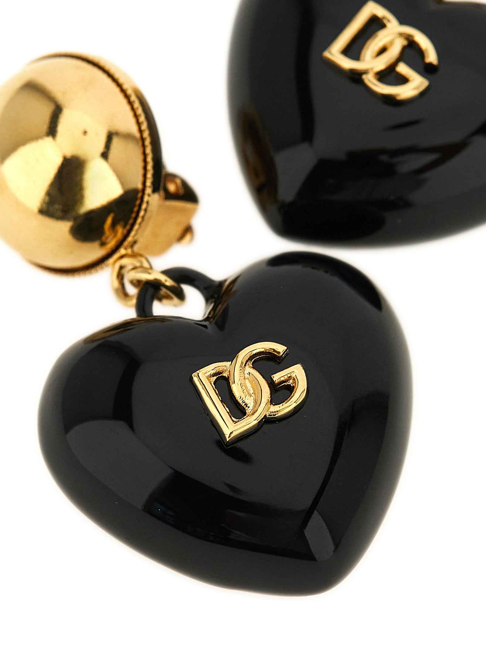 Dolce & Gabbana Black Brass Earrings