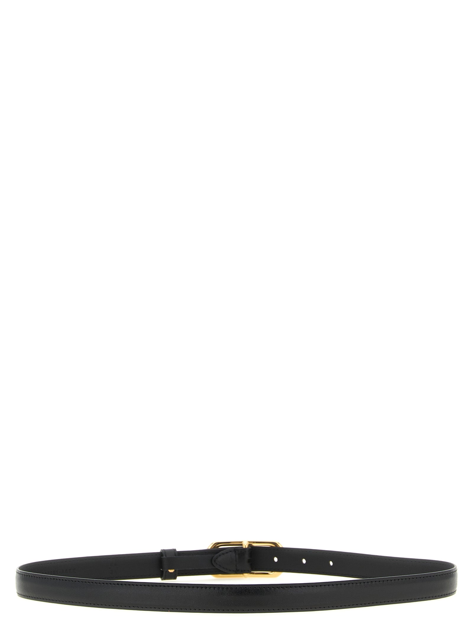 Fendi Black Calfskin Thin Belt