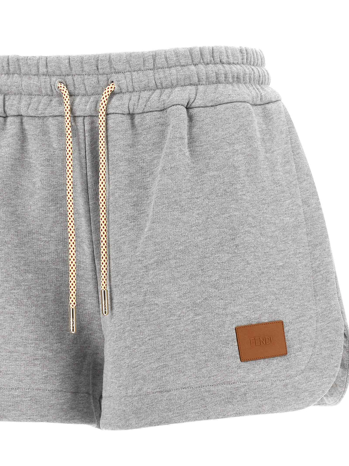 Fendi Gray Cotton Bermuda Shorts