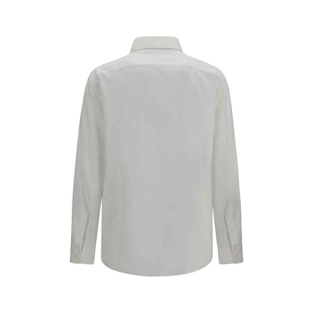 Brunello Cucinelli White Cotton Dress Shirt