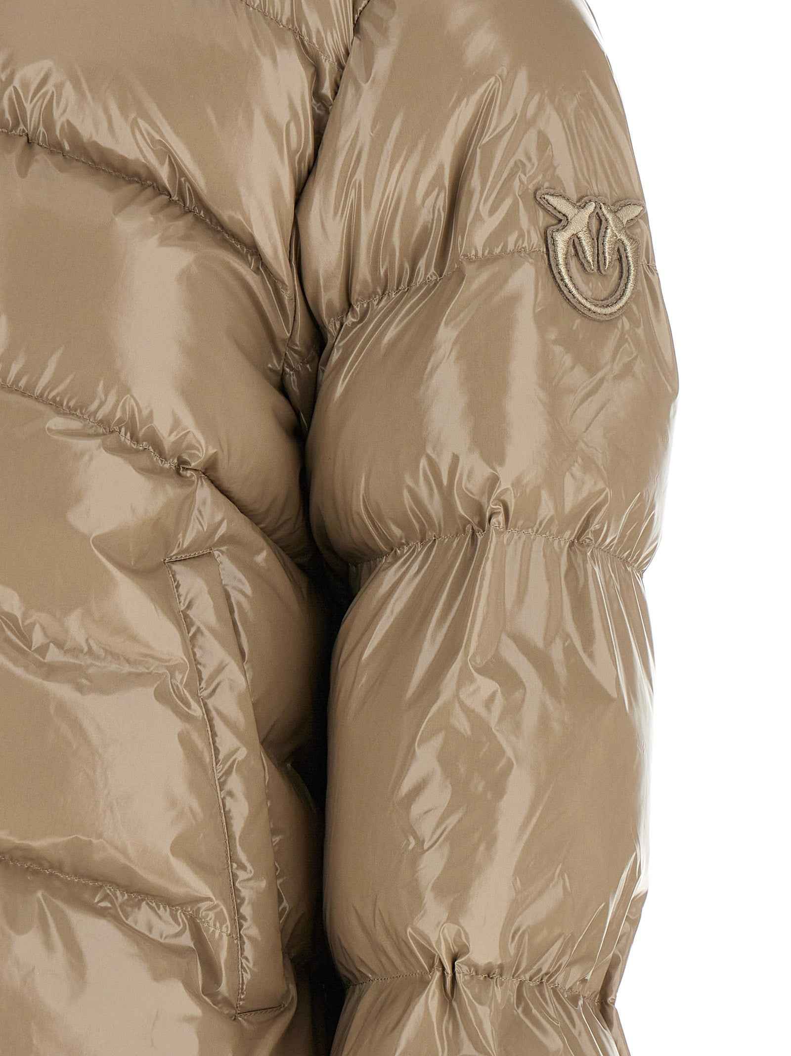 PINKO Beige Polyamide Full-Length Jacket