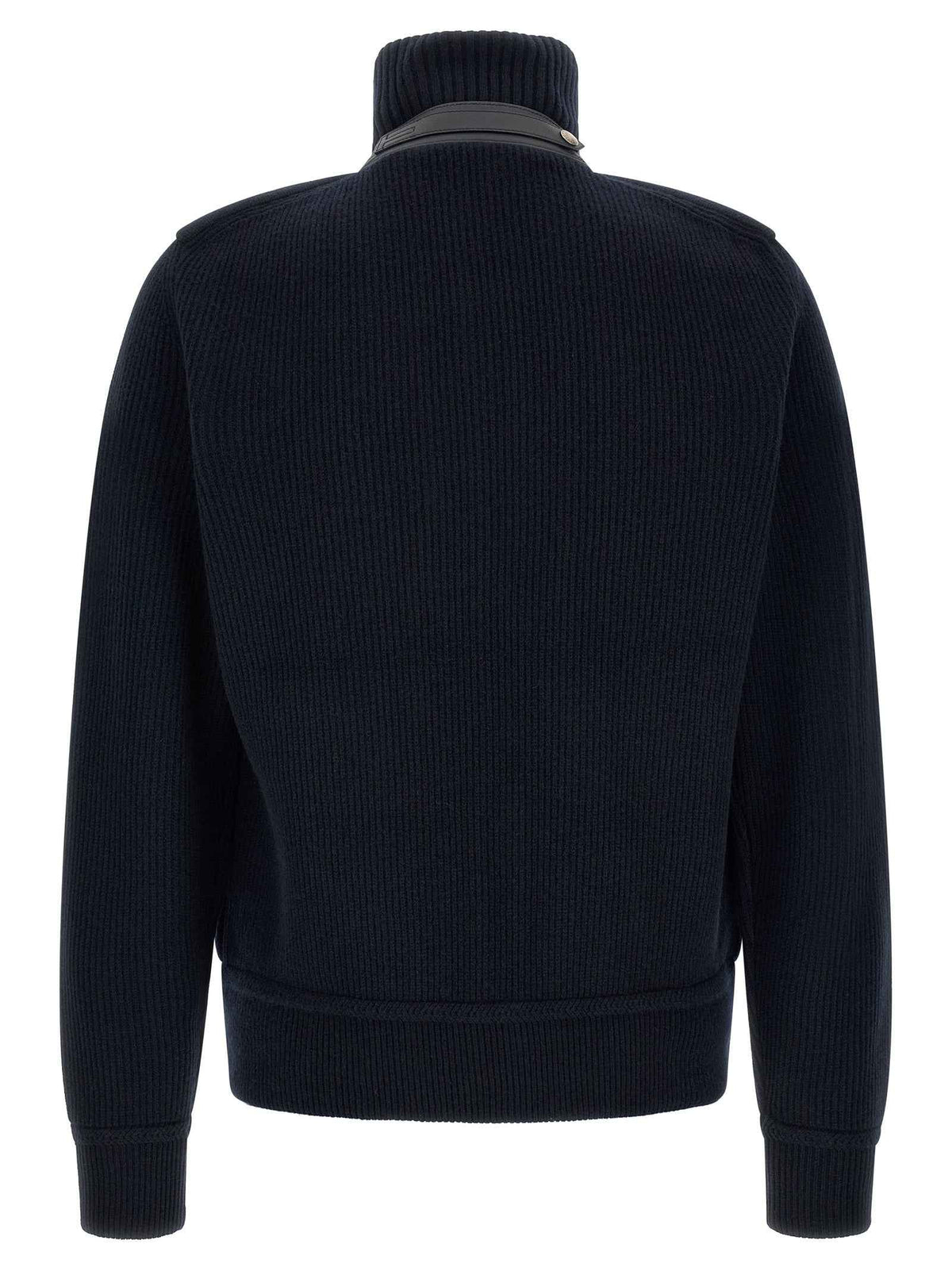 Tom Ford Blue Virgin Wool Full-Length Jacket