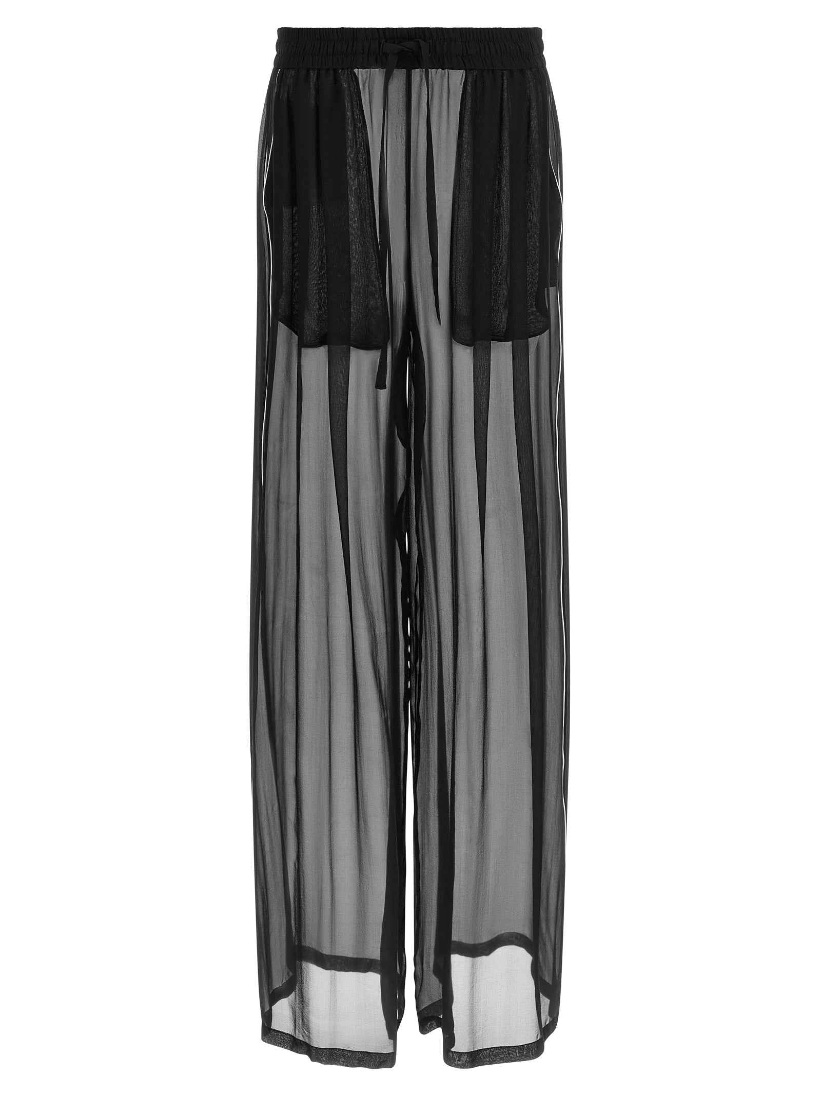 Dolce & Gabbana Black Silk Casual Pants