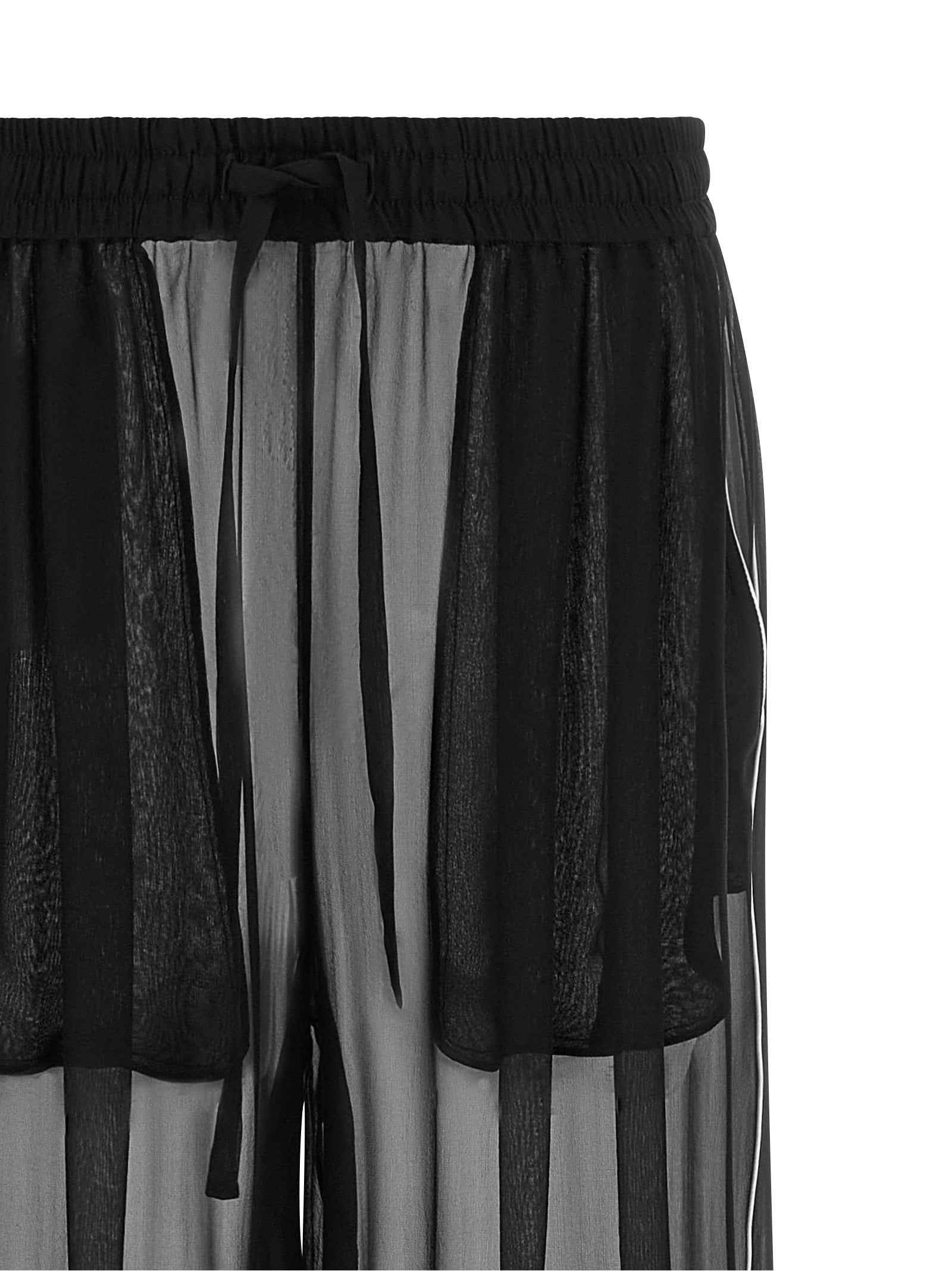 Dolce & Gabbana Black Silk Casual Pants