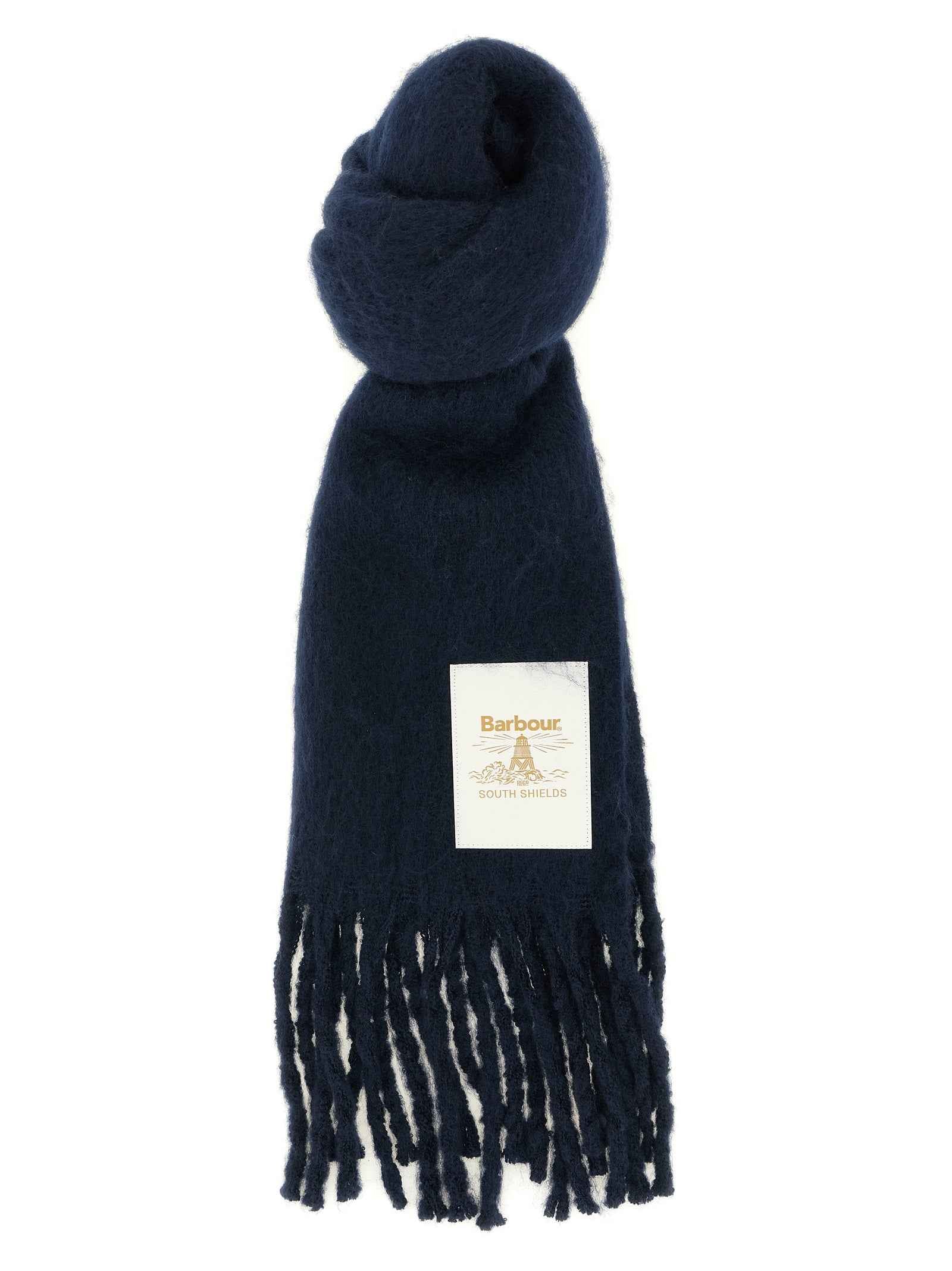 Barbour Blue Polyester Scarf