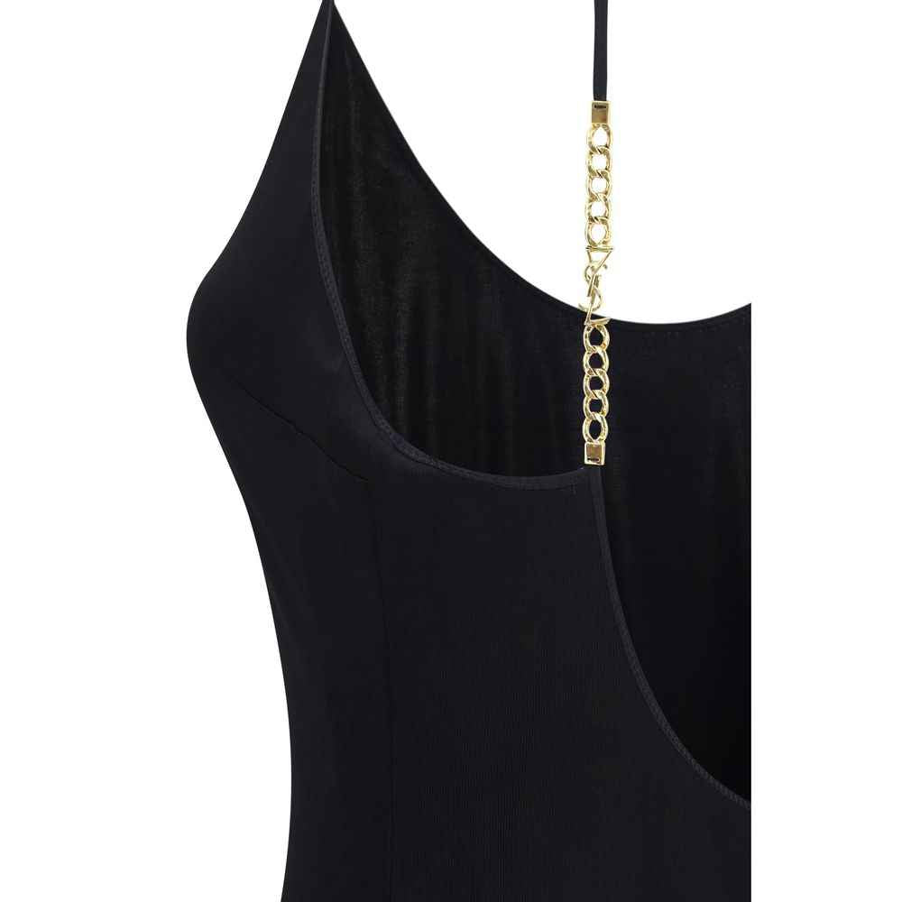 Saint Laurent Black Viscose Casual Dress