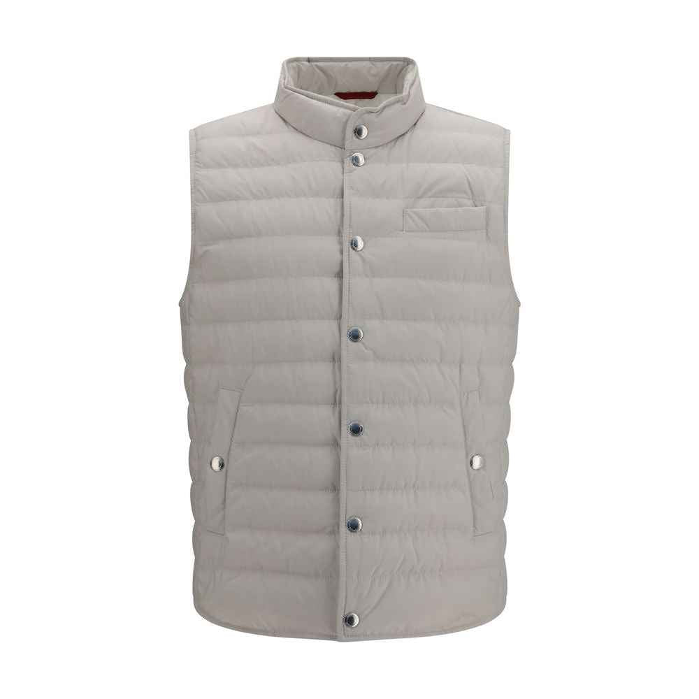 Brunello Cucinelli White Polyester Sleeveless Jacket