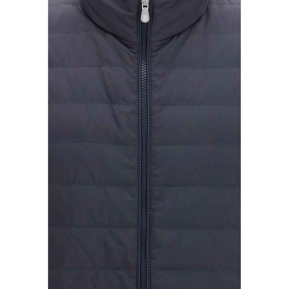 Brunello Cucinelli Blue Polyester Sleeveless Jacket