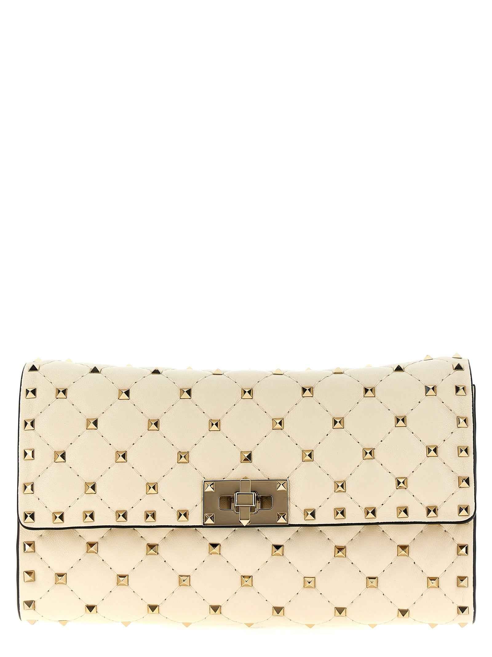 Valentino Garavani White Lamb Leather Shoulder Bag