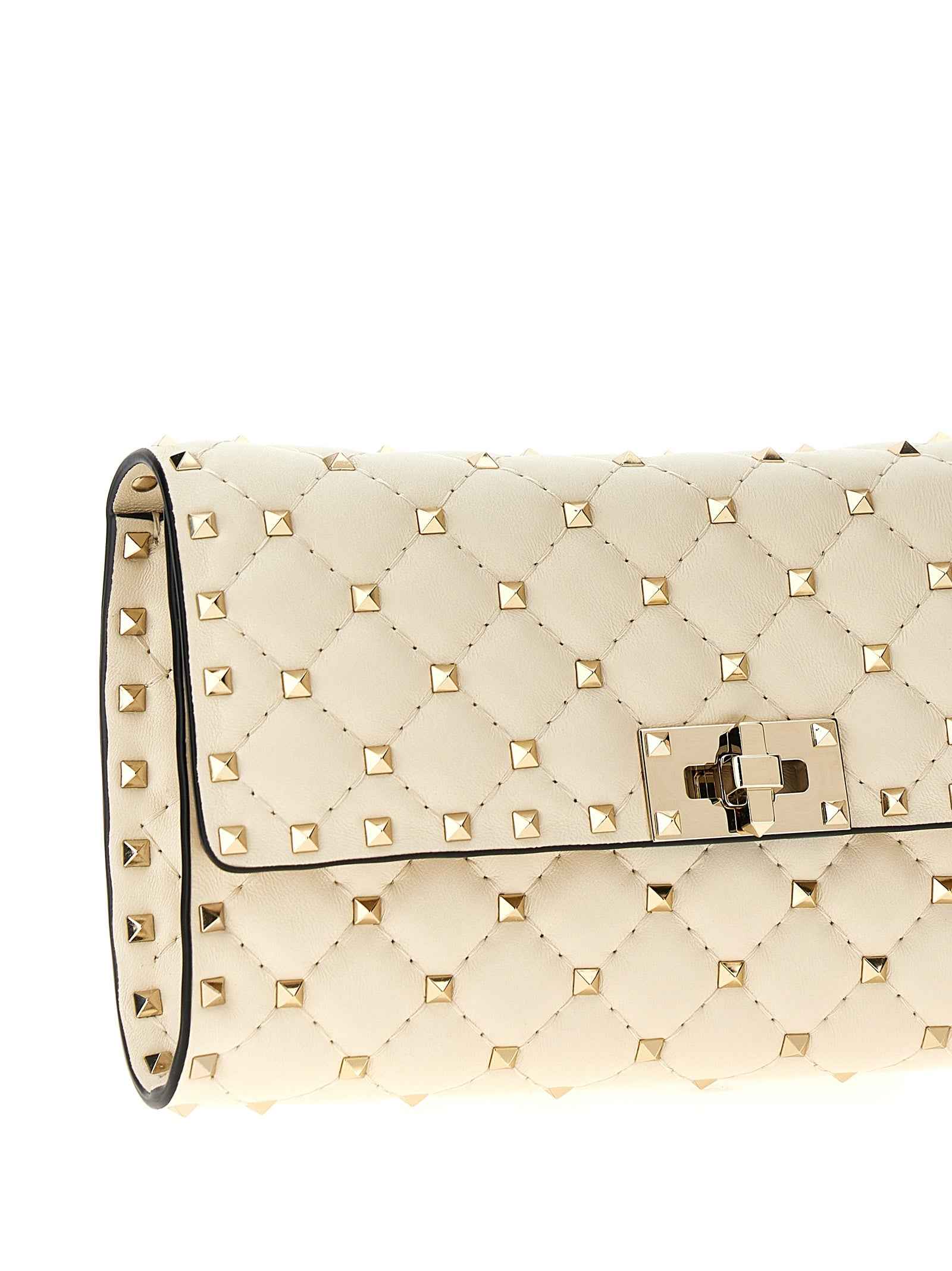 Valentino Garavani White Lamb Leather Shoulder Bag